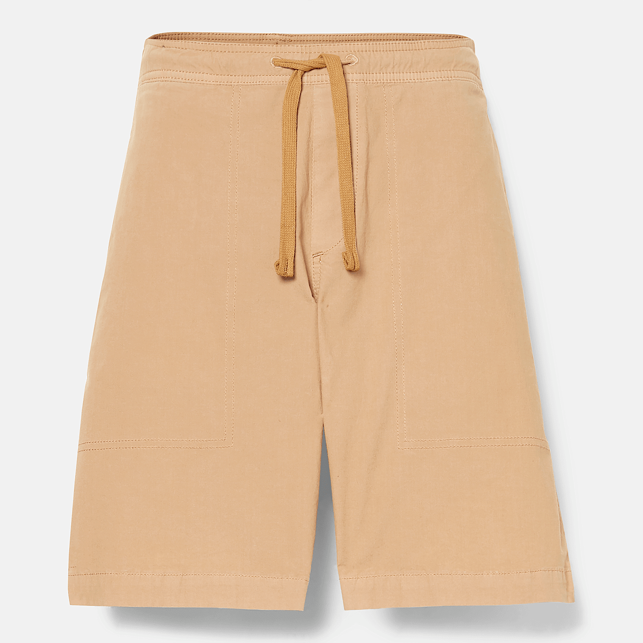 Pantalon corto de popelina tenido en prenda para hombre en amarillo