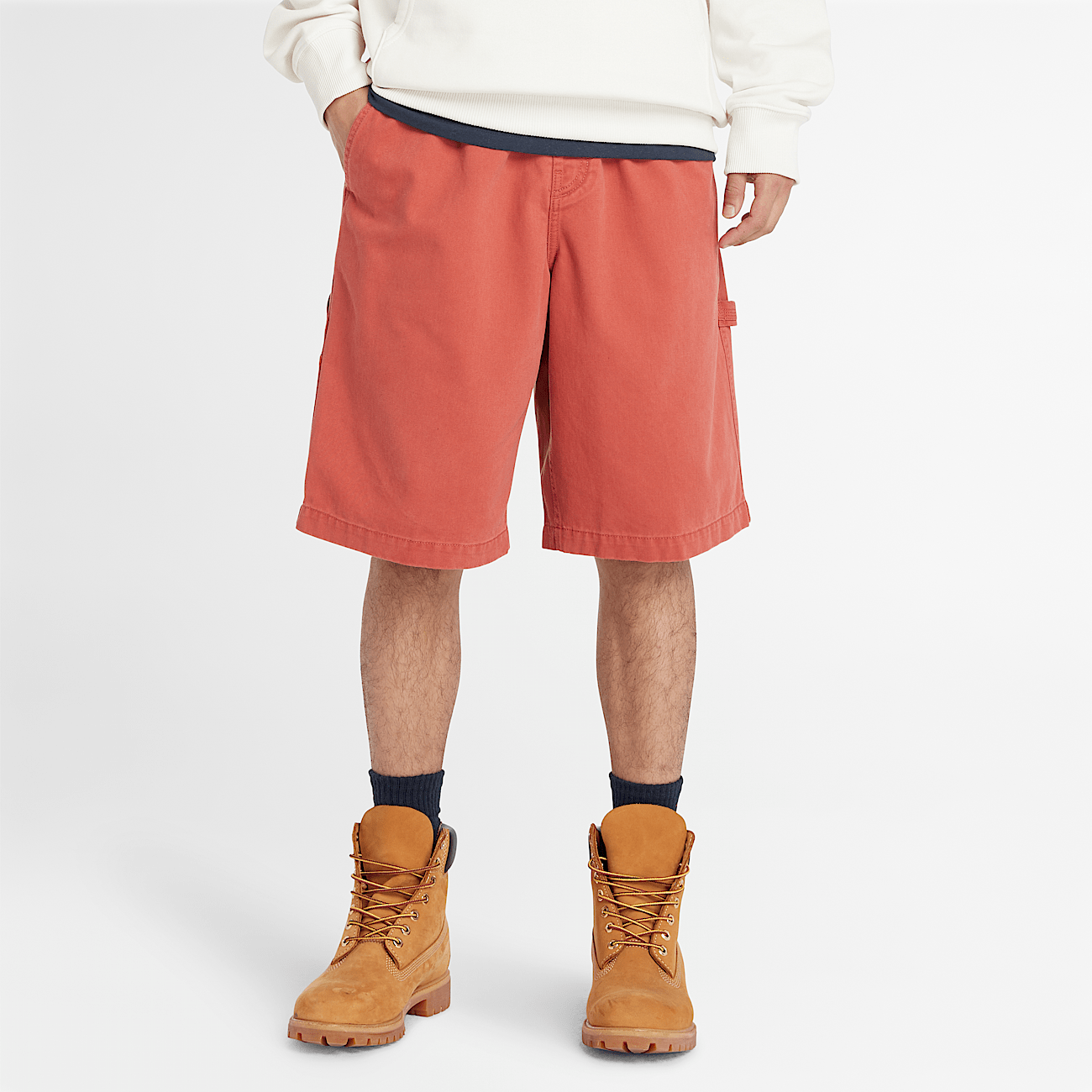 Red twill shorts best sale
