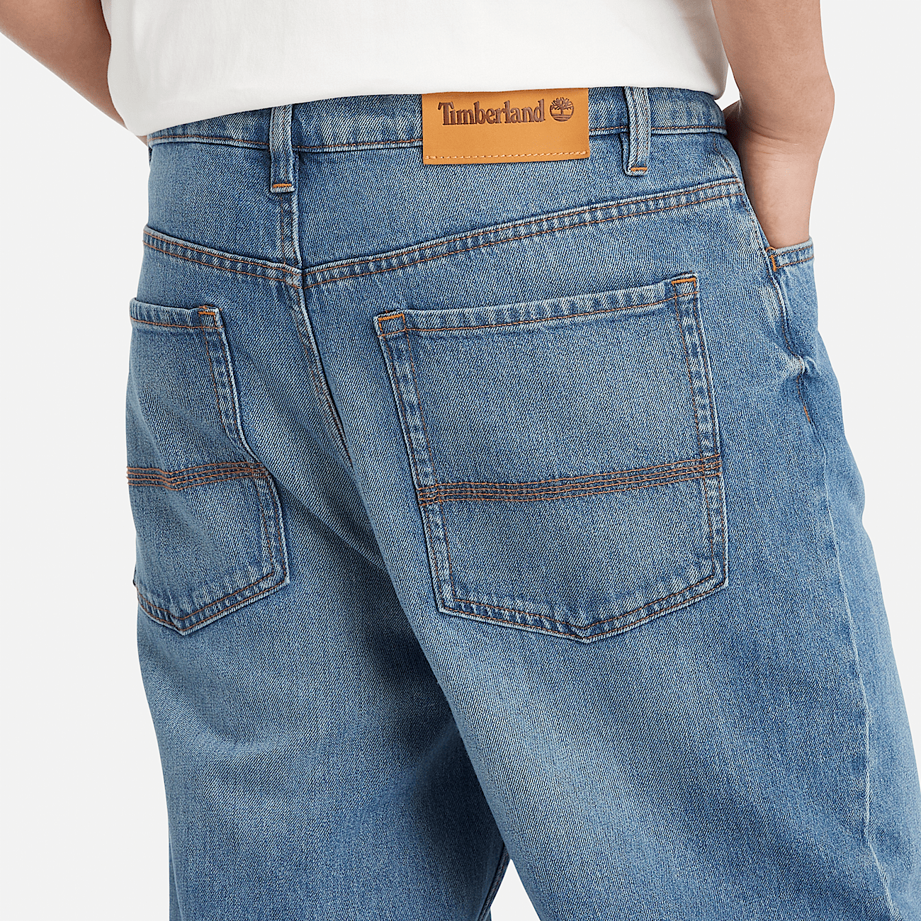 Relaxed Jeans with Refibra Technology for Men in Blue