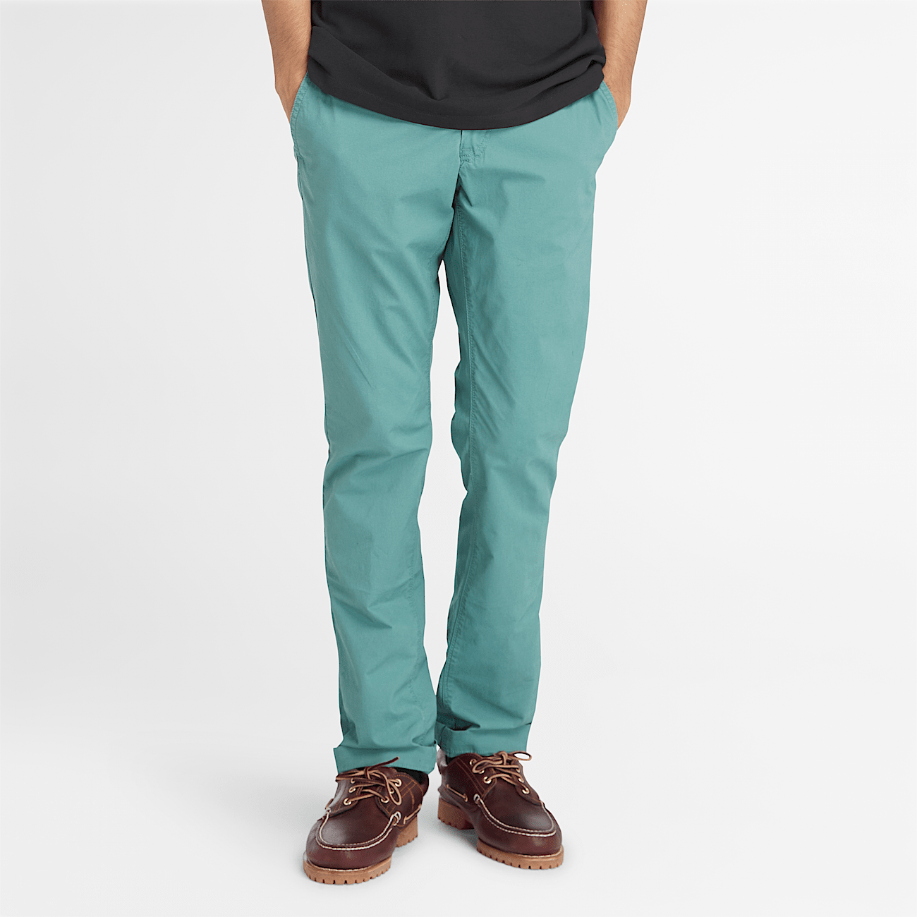 Poplin Chinos for Men in Teal