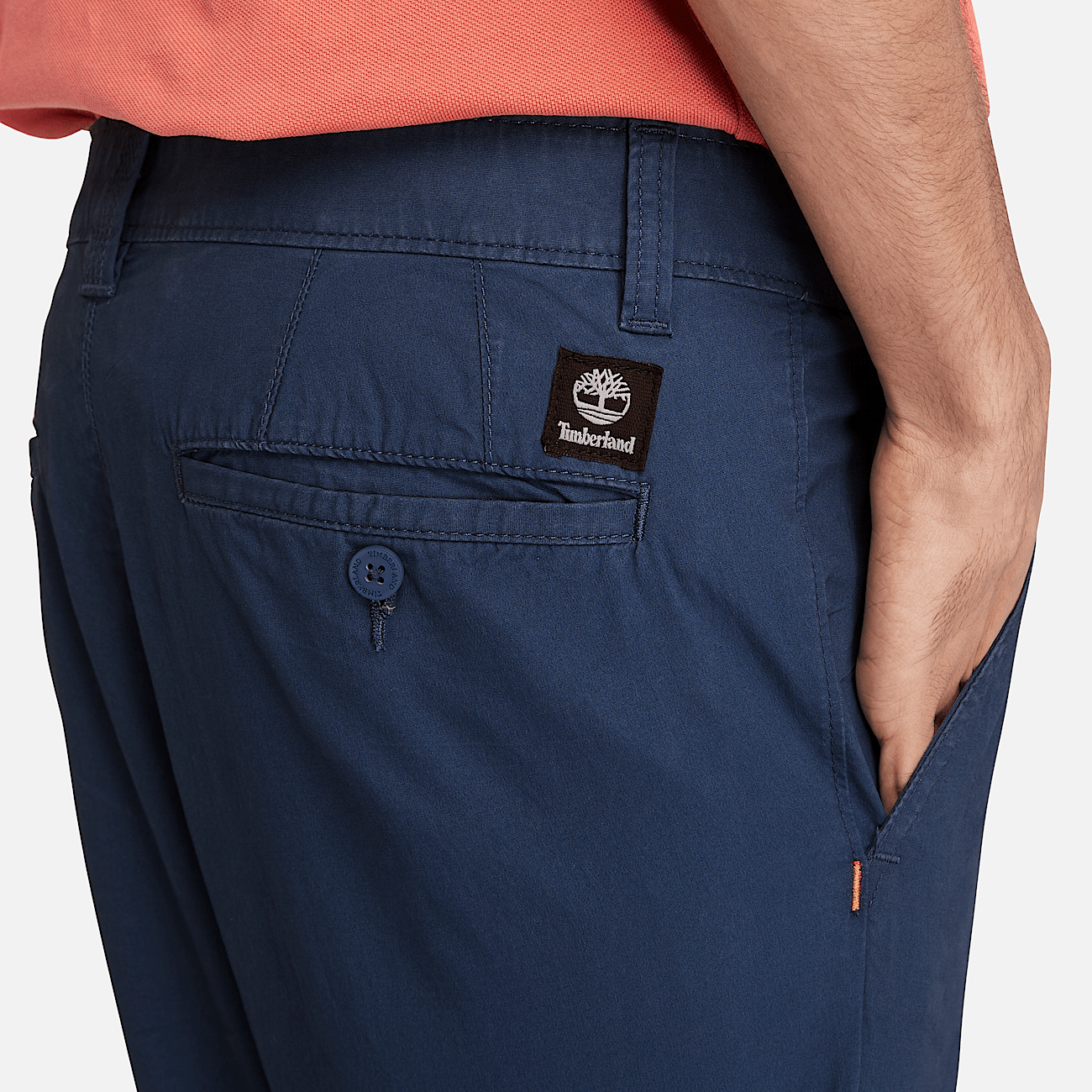 Poplin Chinos for Men in Navy