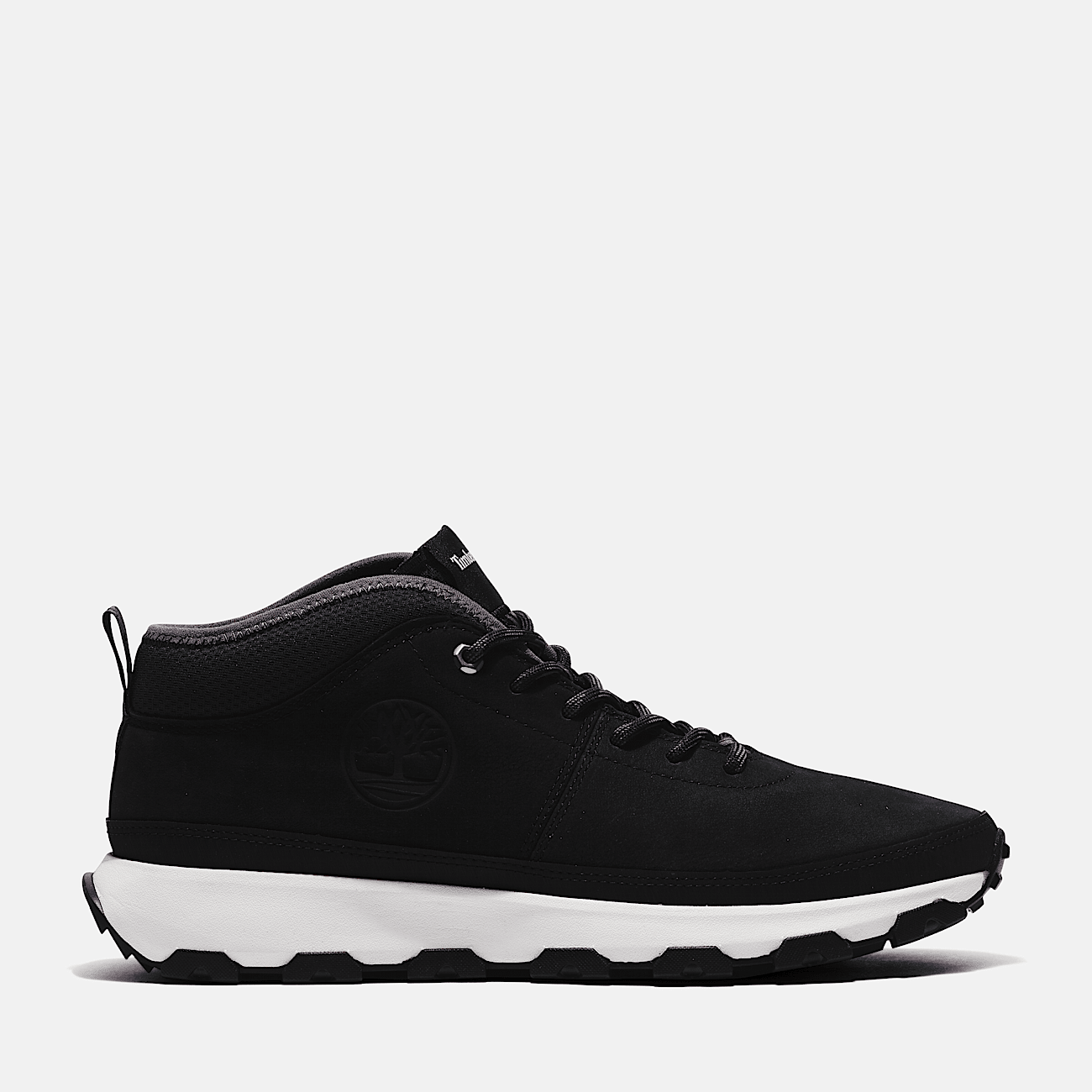 Zapatillas con cordones Winsor para hombre en negro blanco