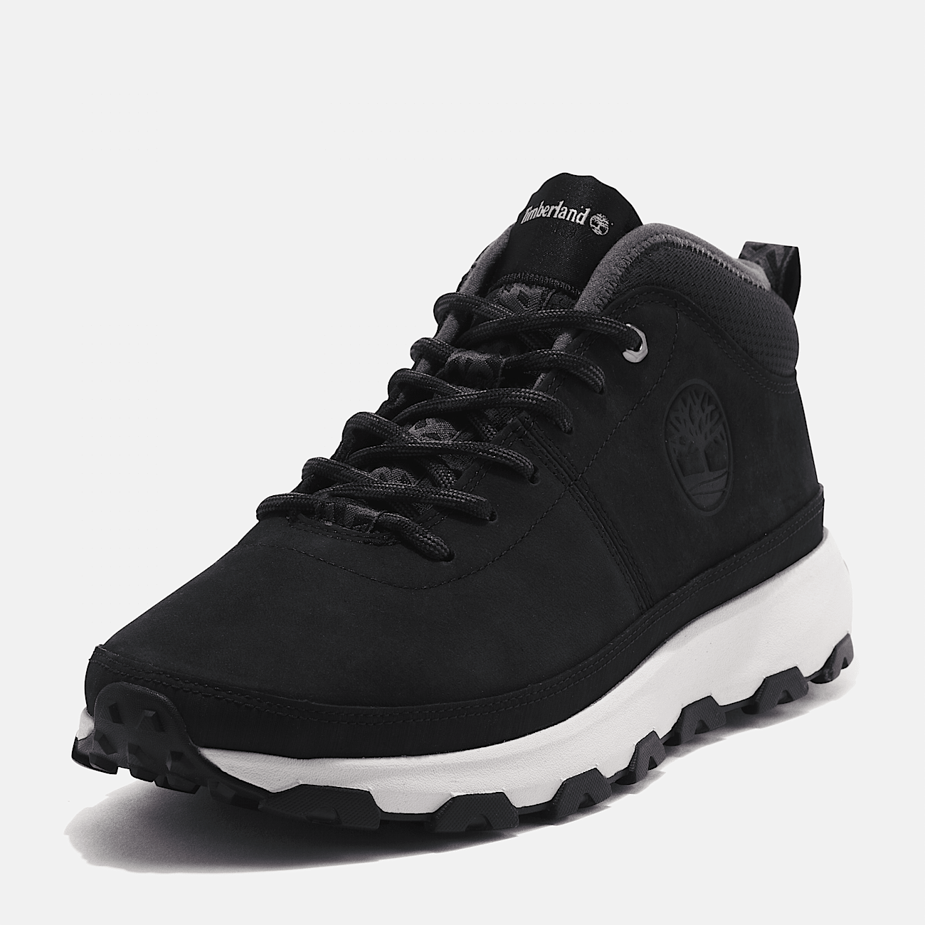 Black timberland trainer boots discount