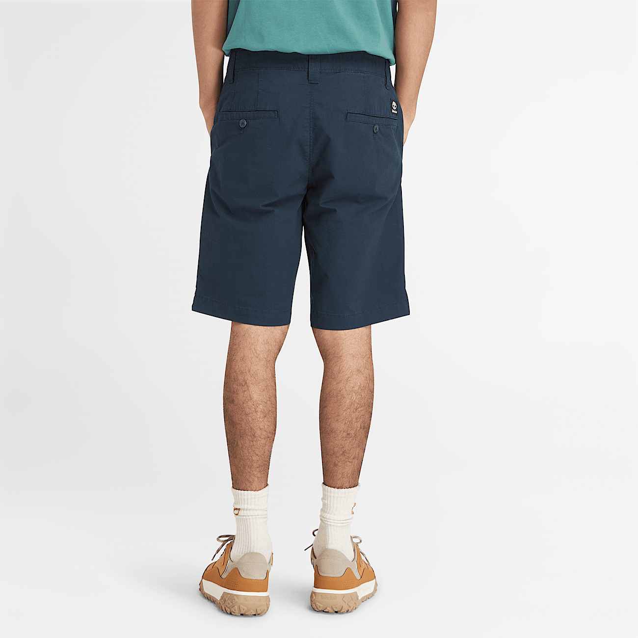 Shorts Chino in Popeline da Uomo in blu marino