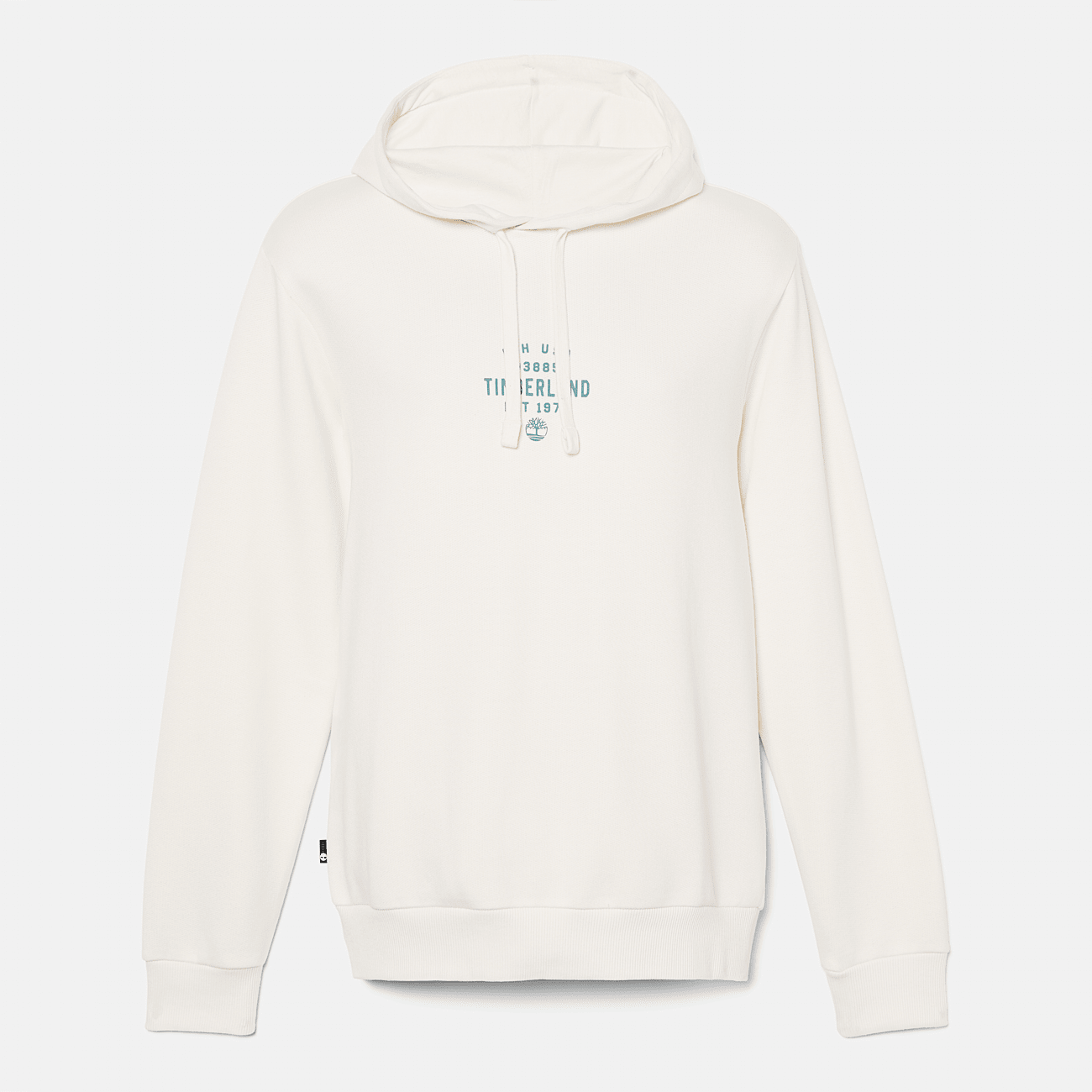 All Gender Hoodie mit Grafik vorne in WeiB