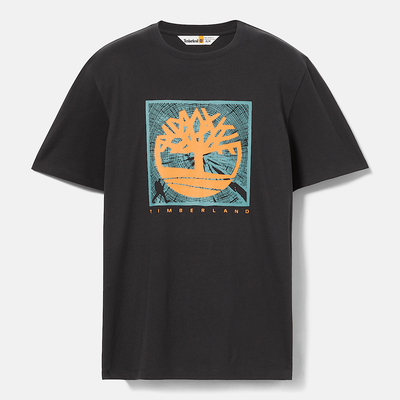 T shirt met grafische print voor heren in zwart