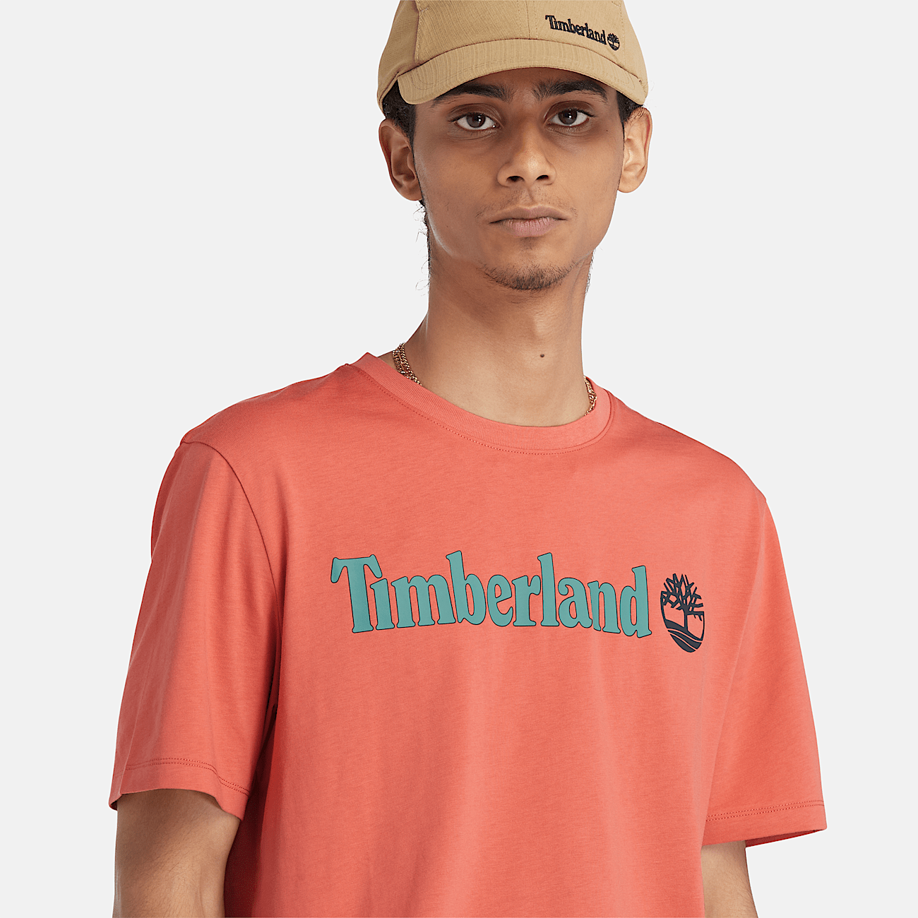 Linear Logo T Shirt For Men In Light Orange linear-logo-t-shirt-for-men-in-light-orange