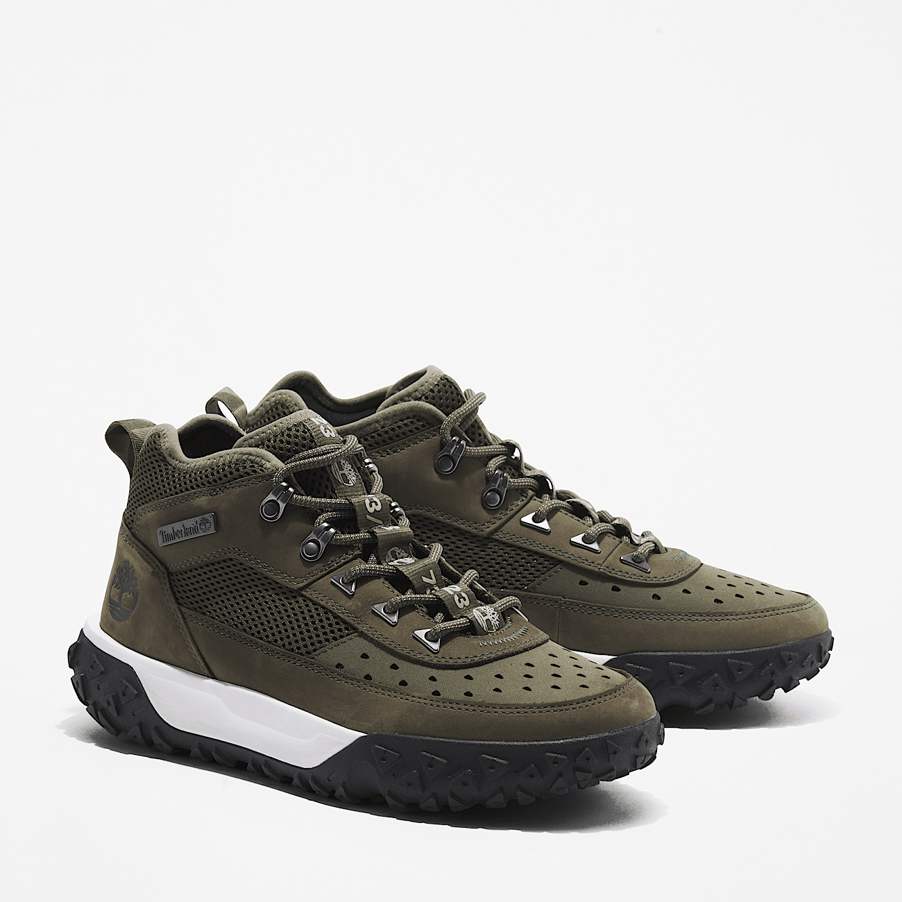 Scarpa Hiker Stringata Greenstride Motion 6 Mid da Uomo in verde