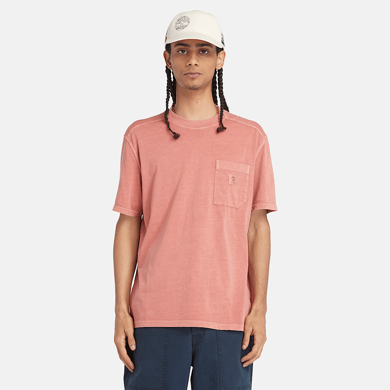 T shirt con Tasca sul Petto Merrymack River da Uomo in rosa
