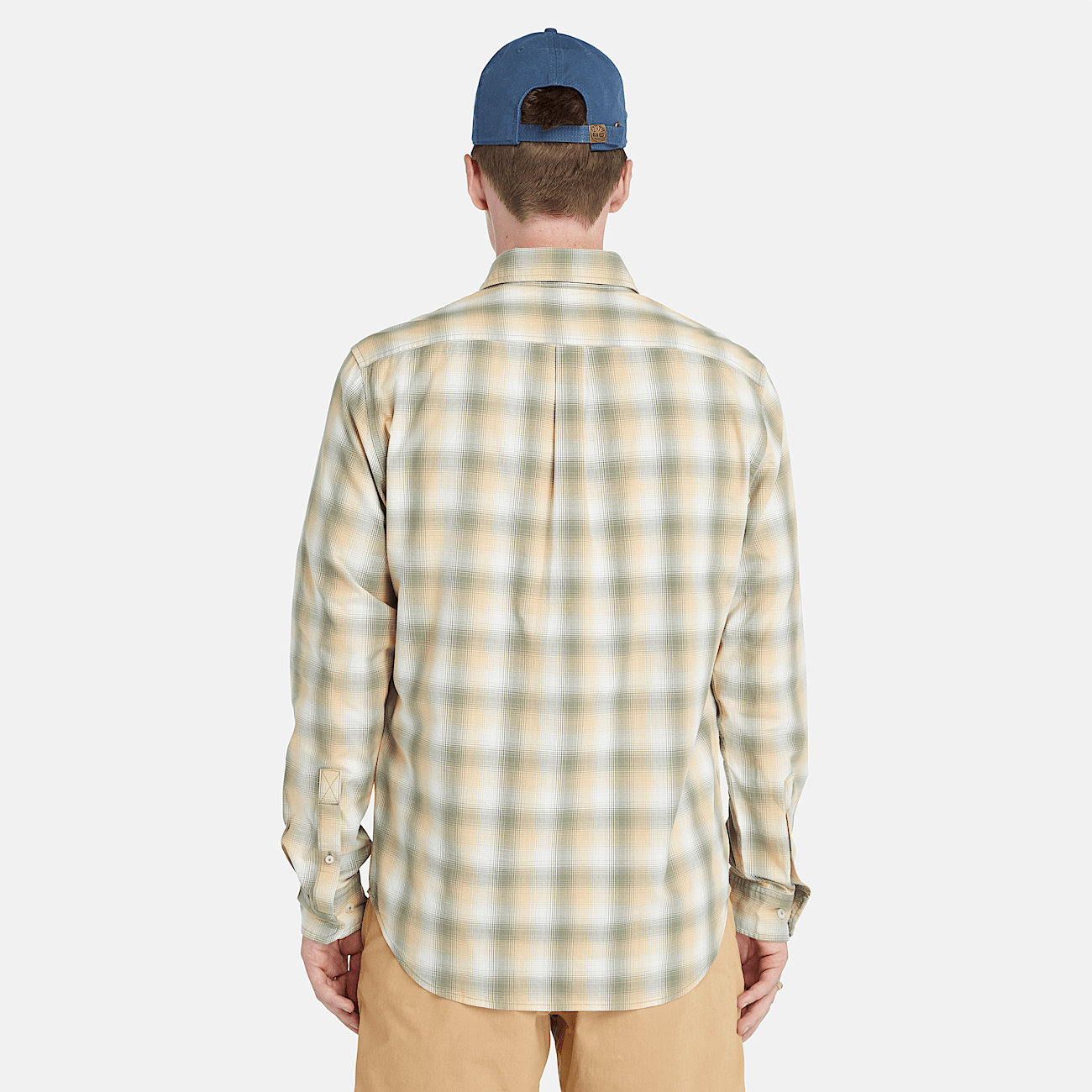 Camicia a Quadri da Uomo in beige