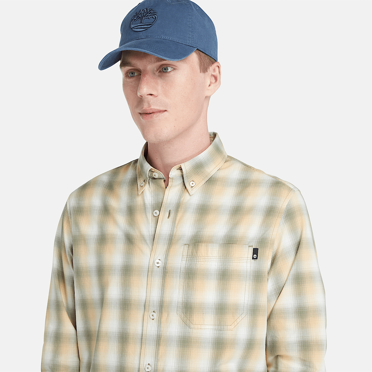 Camicia a Quadri da Uomo in beige