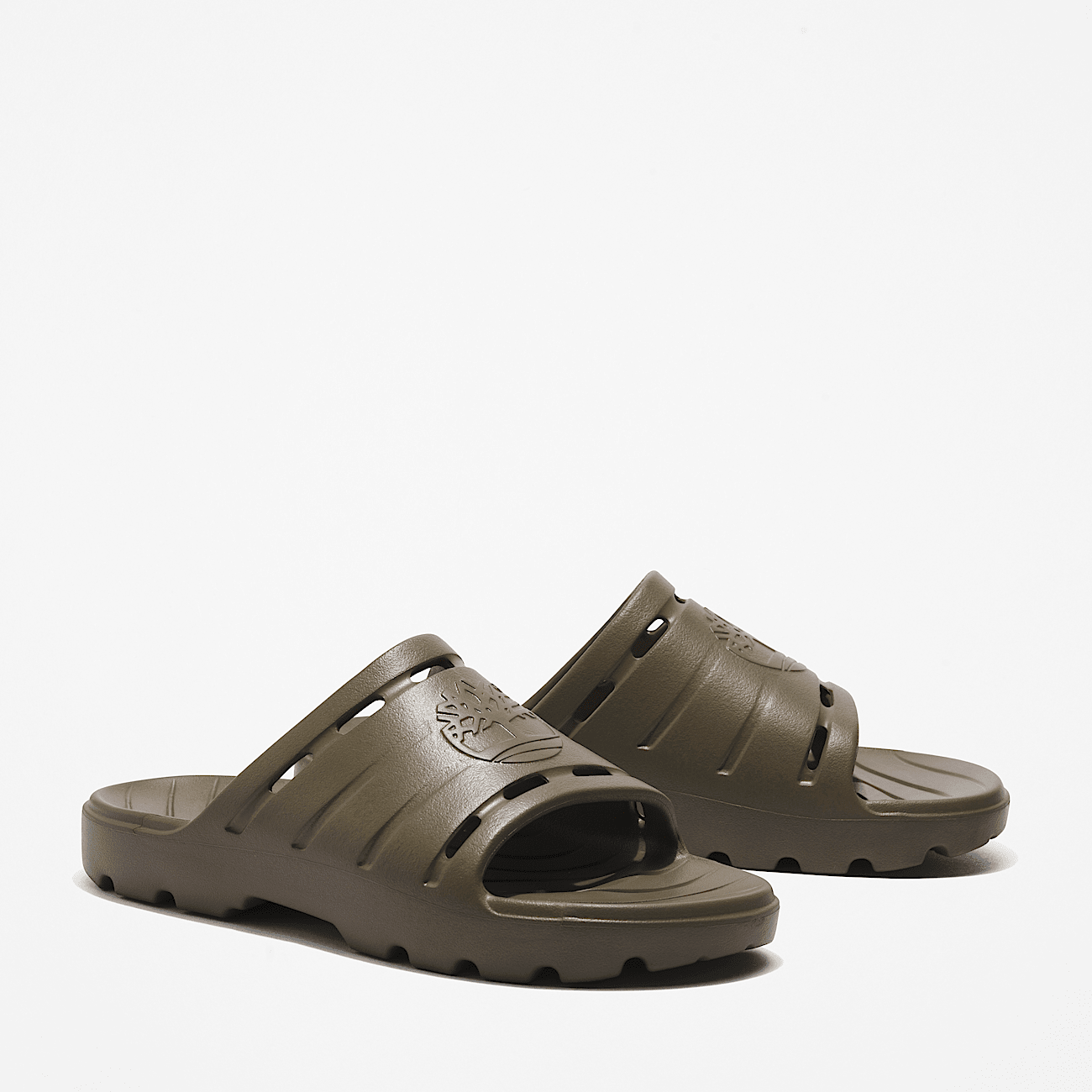 Get Outslide Sandal in Dark Green
