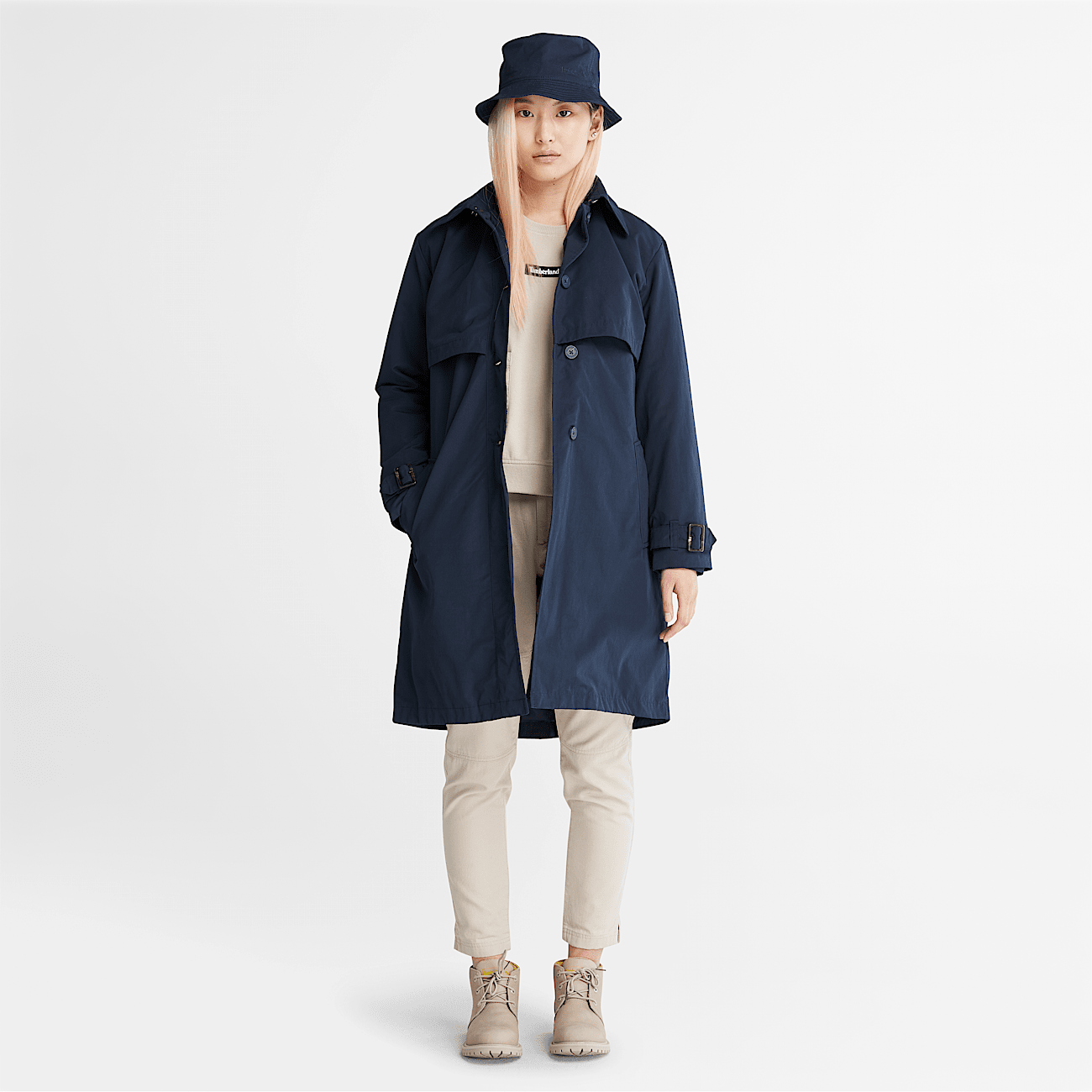 3 in 1 Trench Coat for Women in Navy