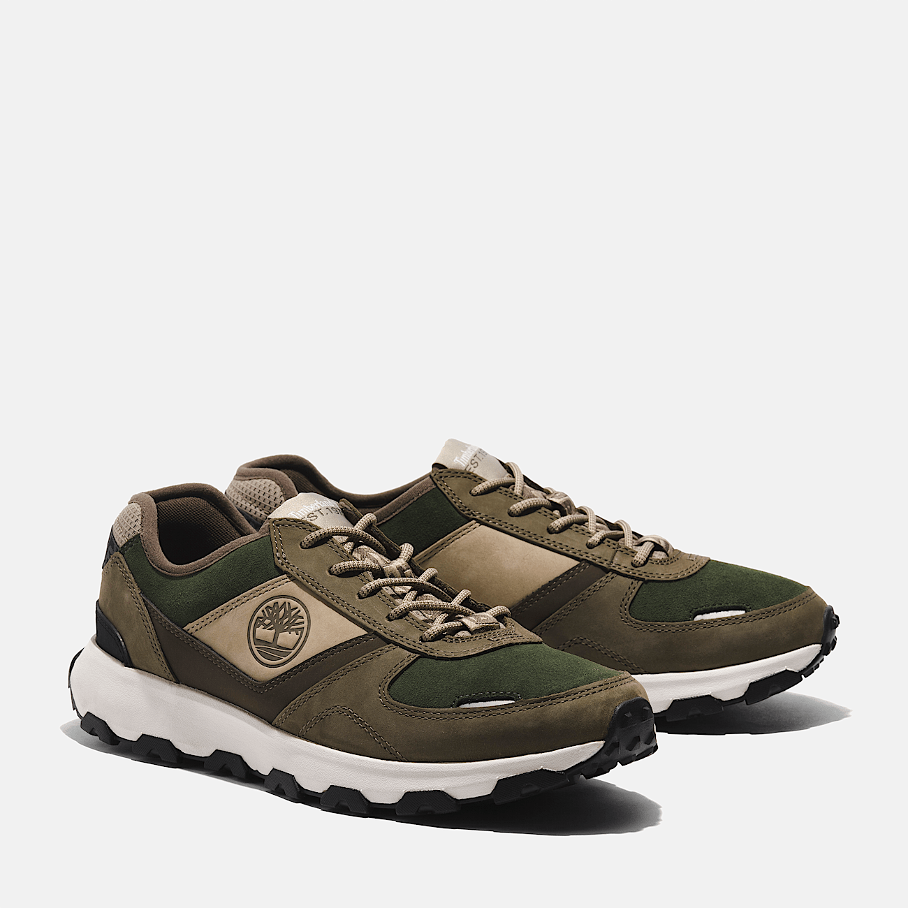 Winsor Park Low Lace Up Trainer for Men in Dark Green