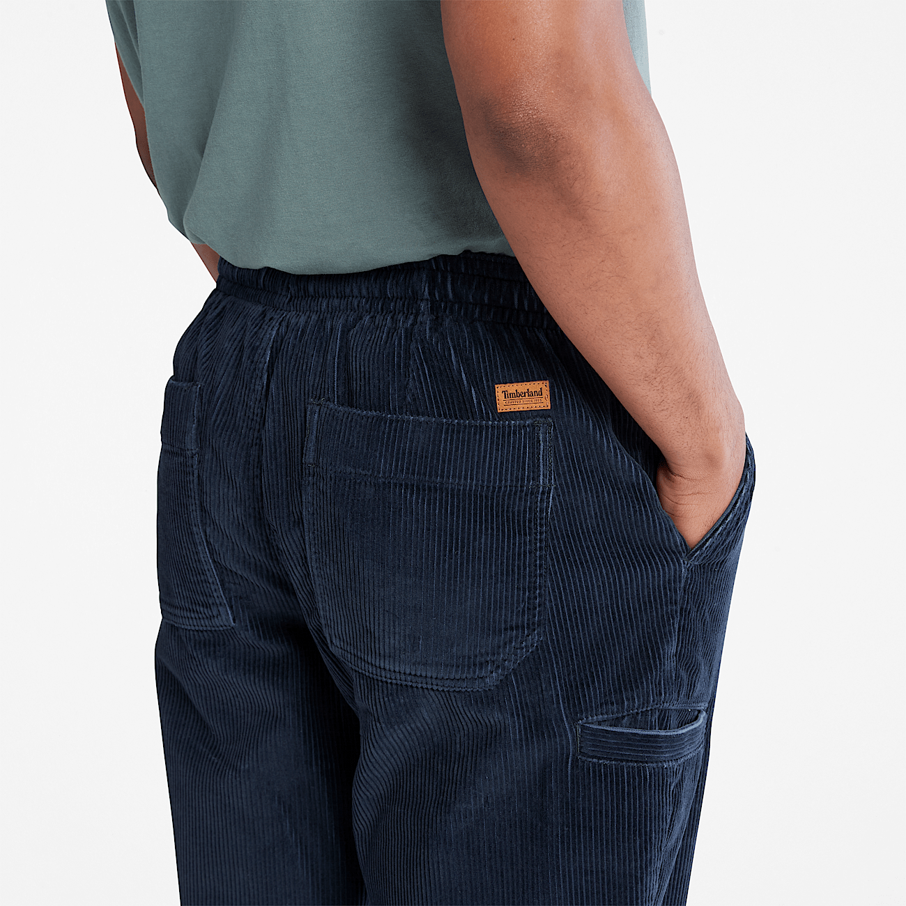 Pantalon en velours cotele pour homme bleu marine