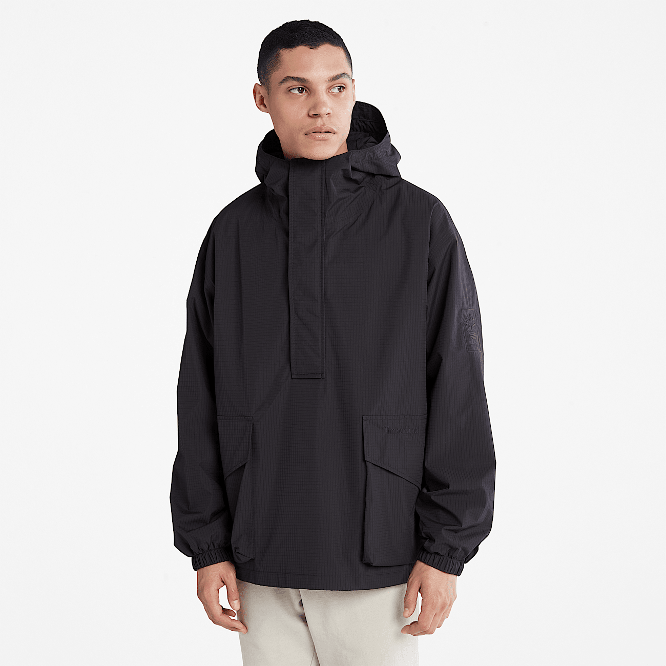 Veste anorak Stow and Go pour homme en noir