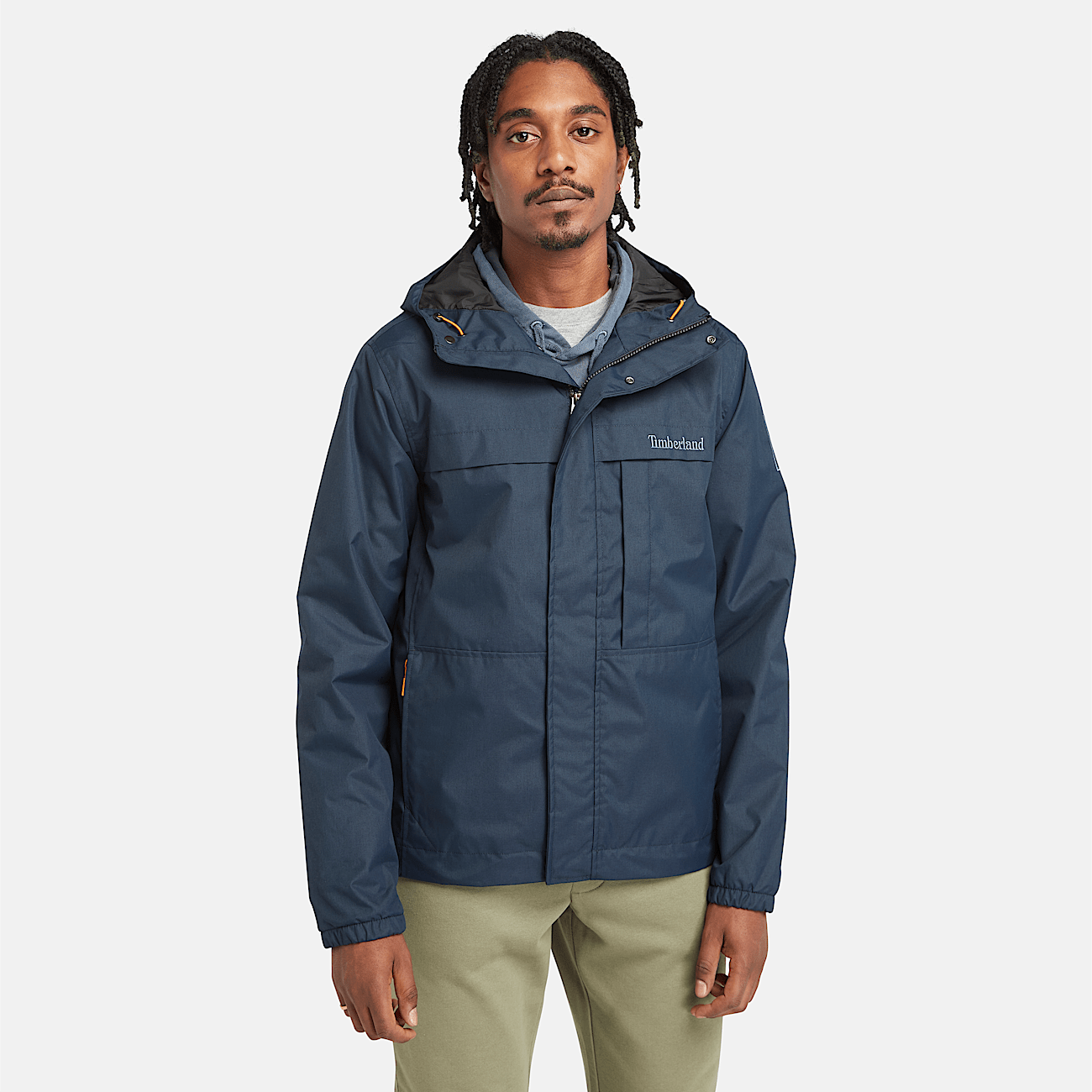 Mens blue waterproof jacket top