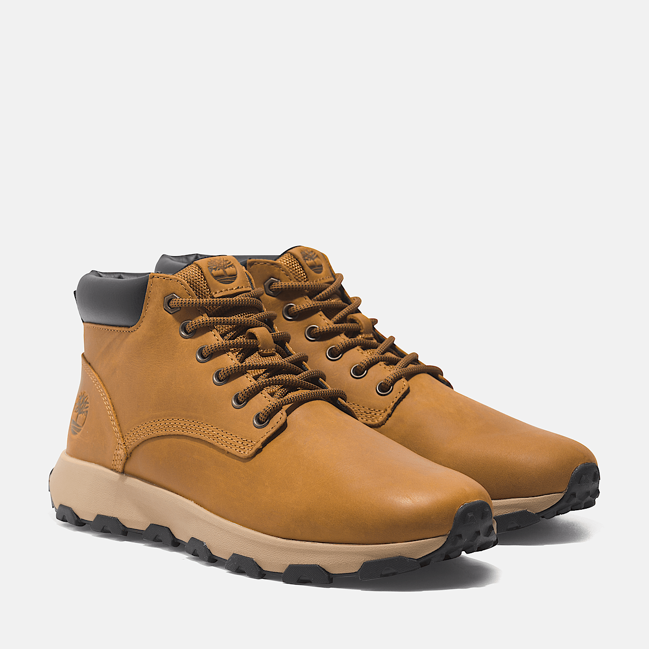 Winsor Park Mid Lace Up Trainer for Men in Yellow