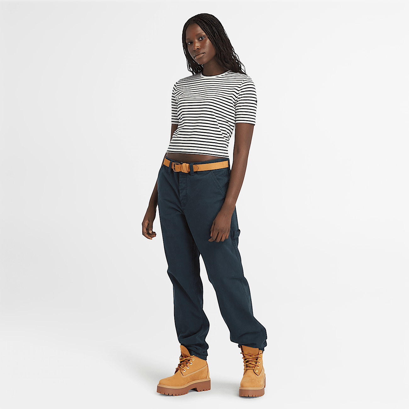 Stripe Baby T Shirt mit Logo fur Damen in Blau