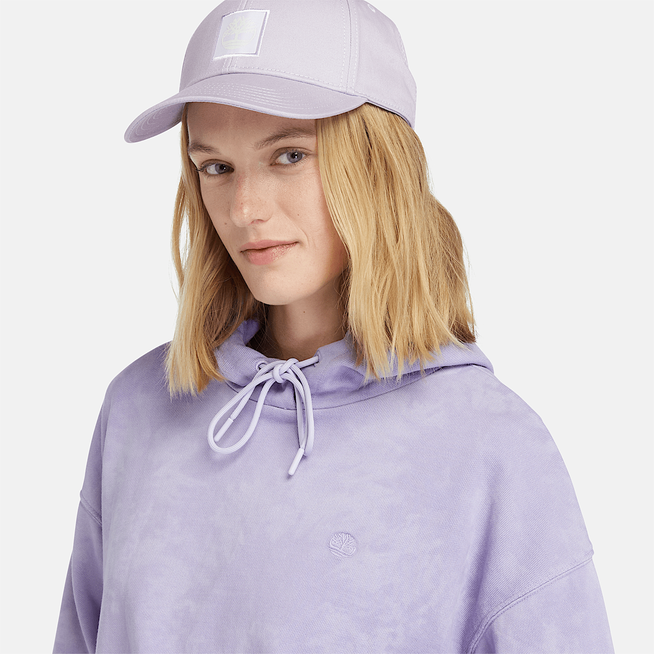 Sweat a capuche tie dye saisonnier pour femme en violet