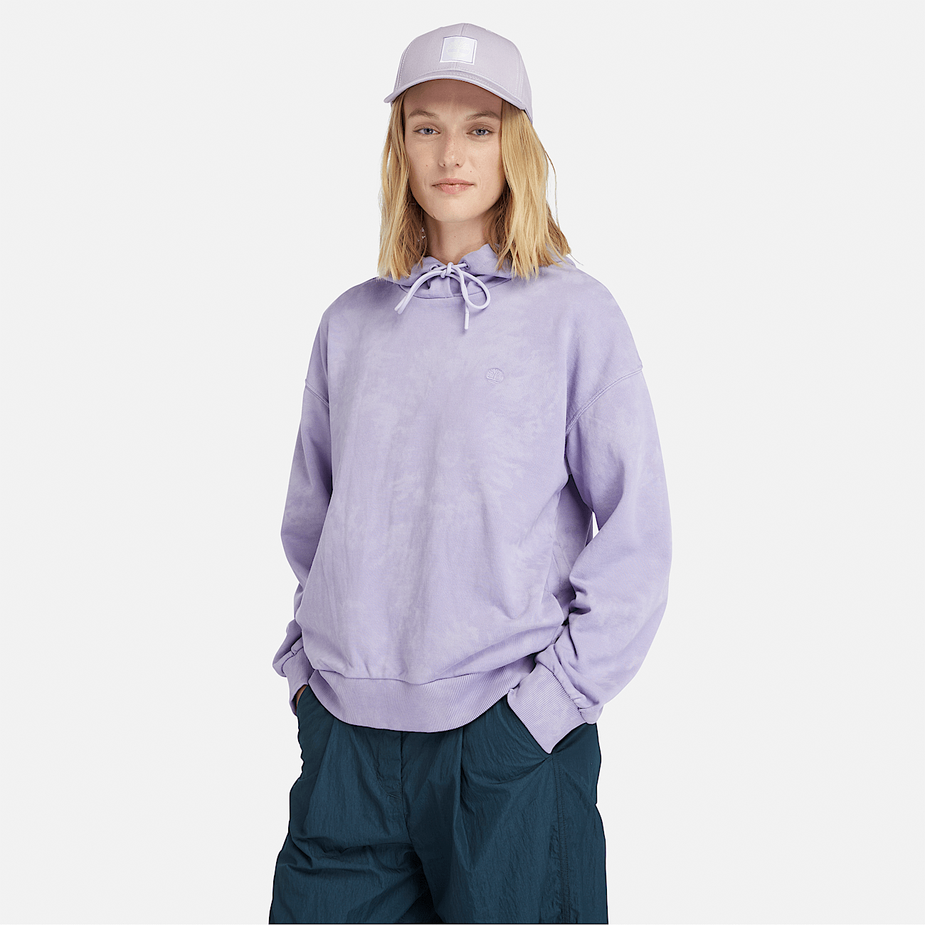 Seasonal Tie Dye Hoodie for Women in Purple