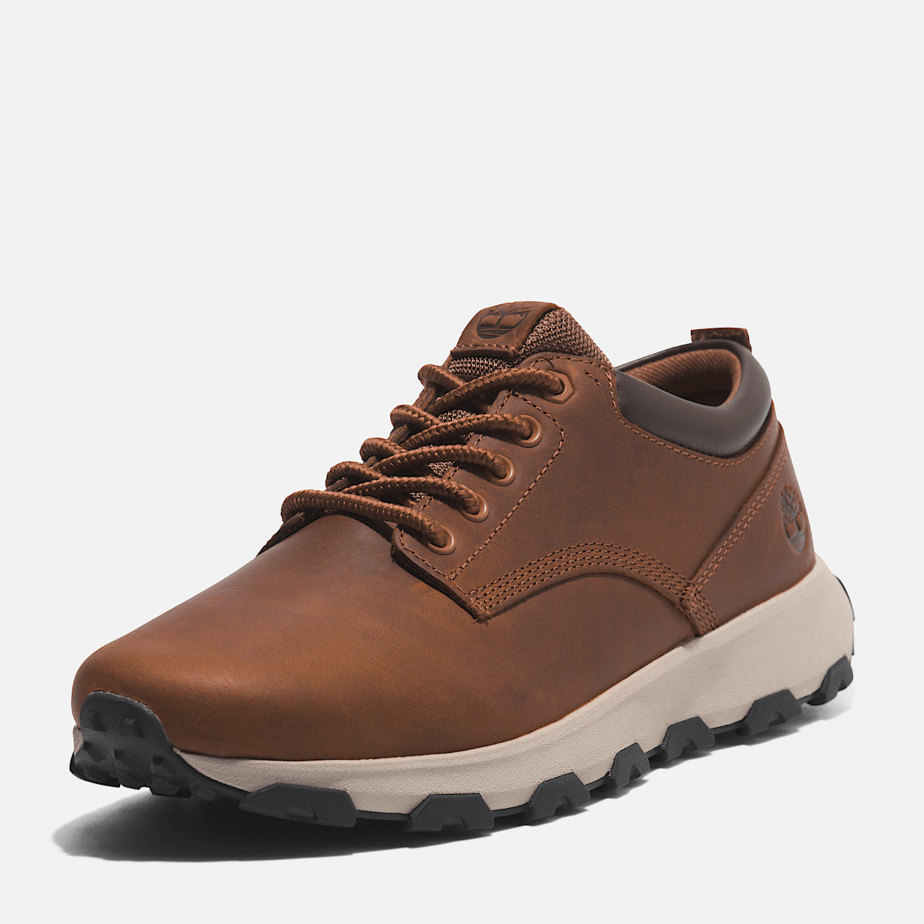 Basket basse a lacets Winsor Park pour homme en marron clair