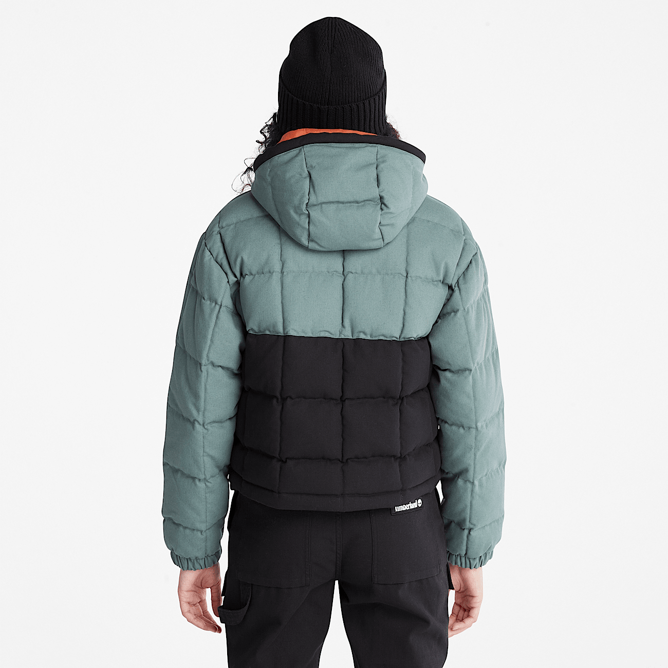 Doudoune en toile pour femme en vert
