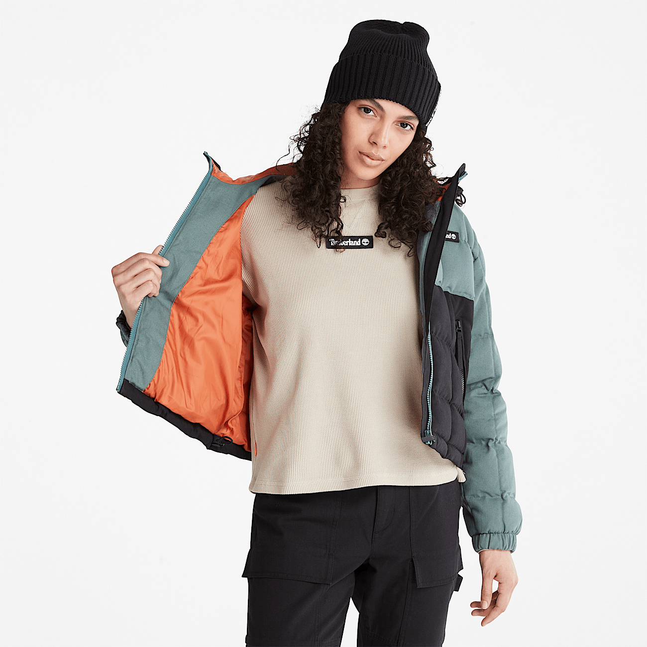 Canvas puffer jacket store