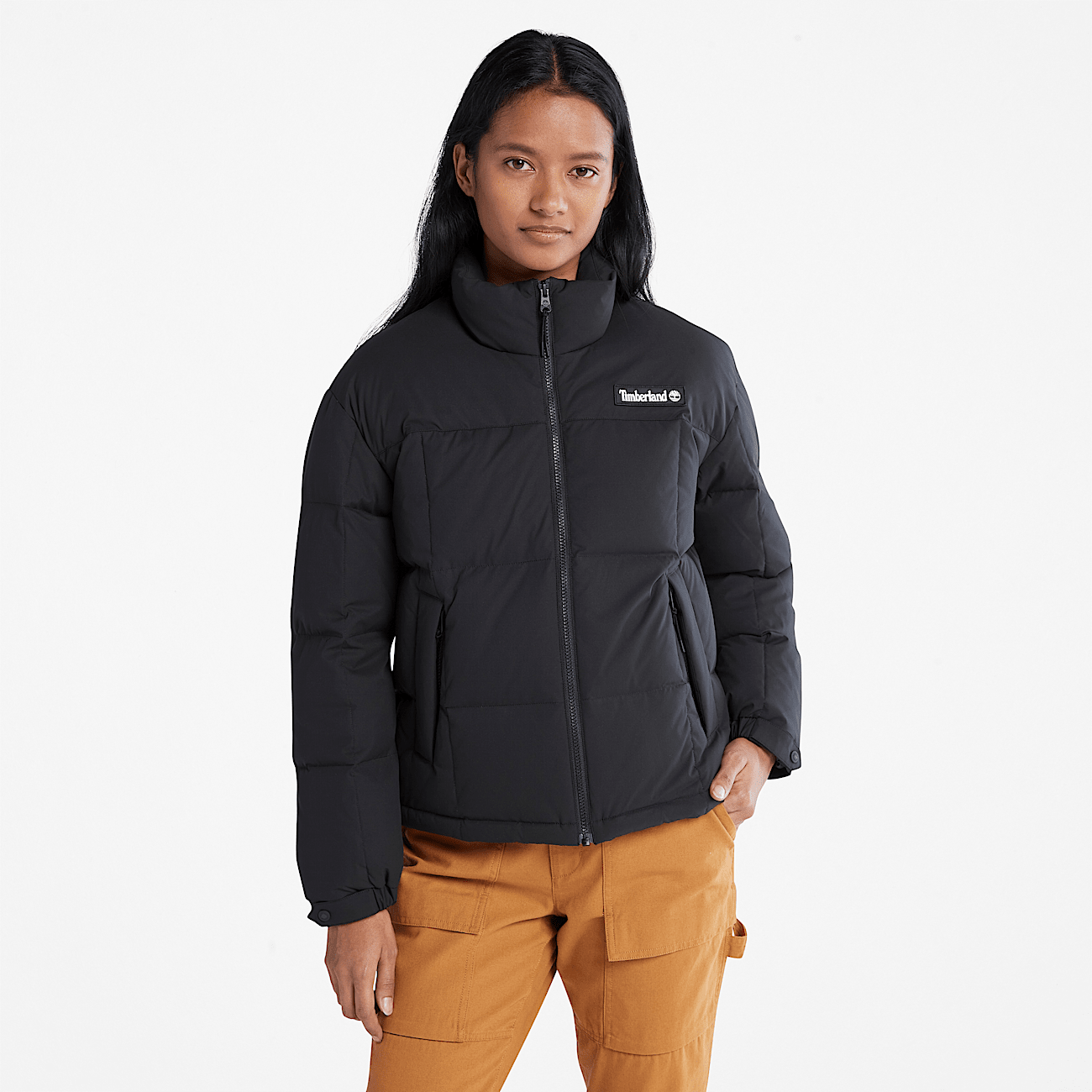 Oversized Down free Puffer Jacket for Women in Black