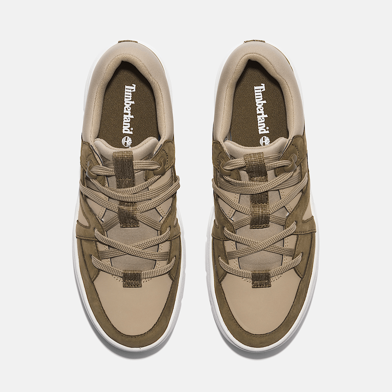 Green timberland laces top