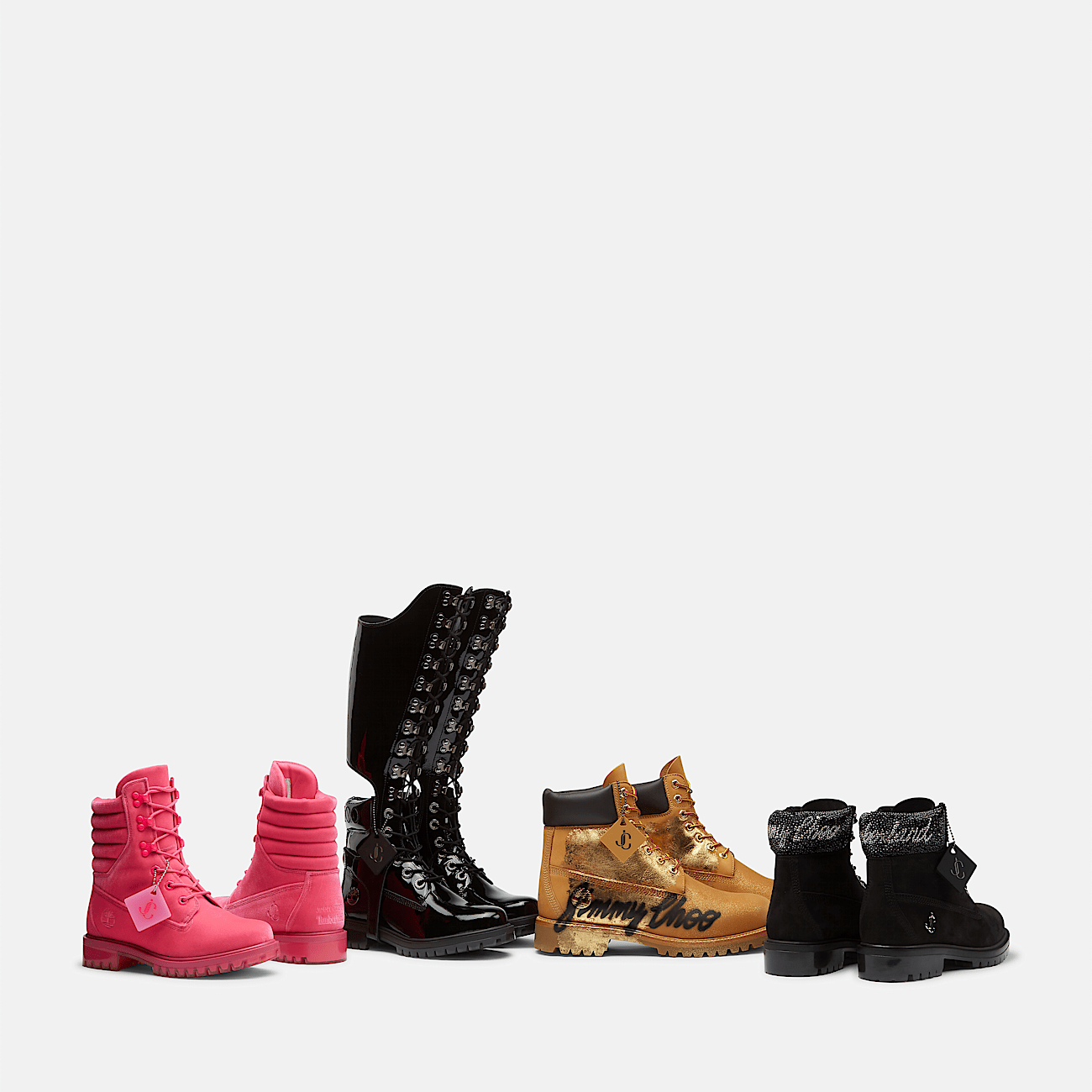 Jimmy Choo x Timberland Spray Painted Boot for Women in Yellow