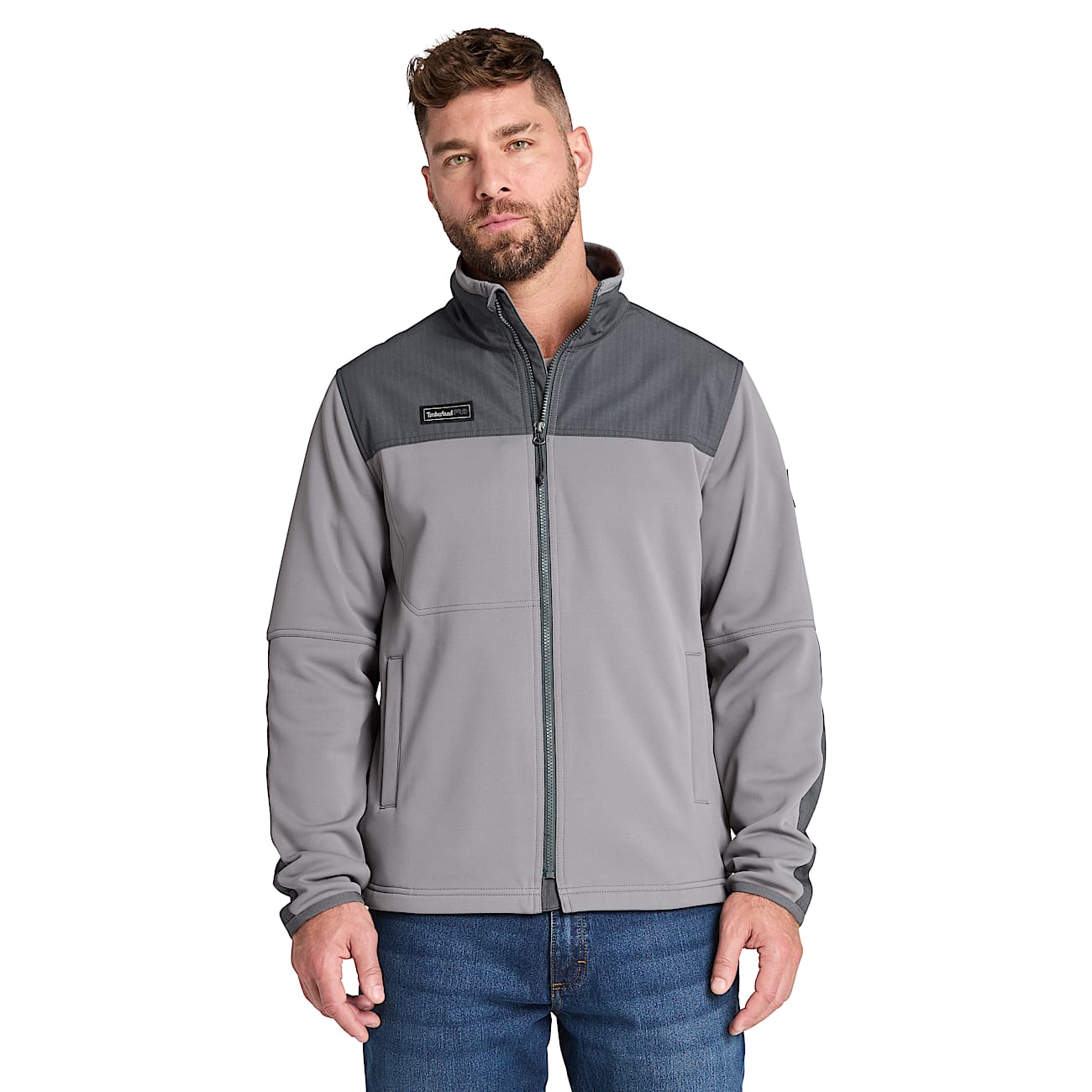 Men's gray fleece jacket new arrivals