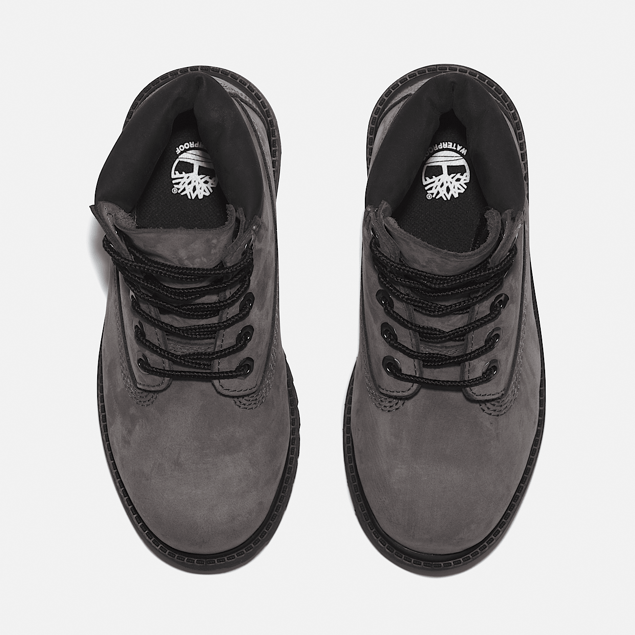 Grey timberlands junior discount