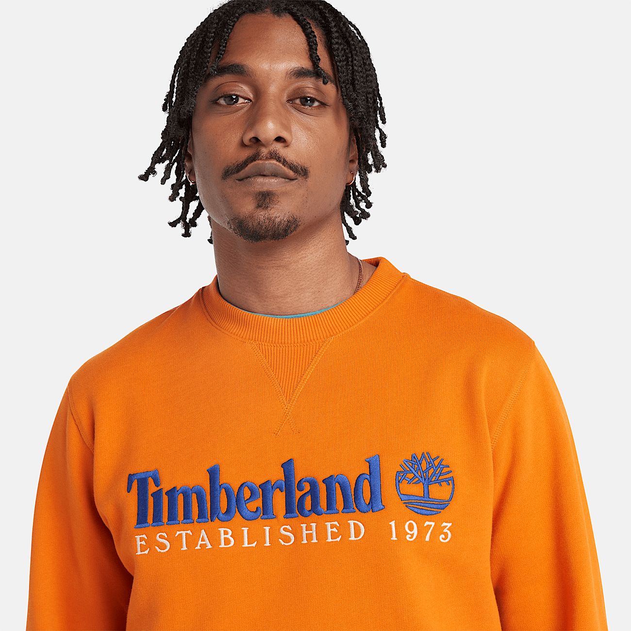 Orange sweatshirt men hotsell