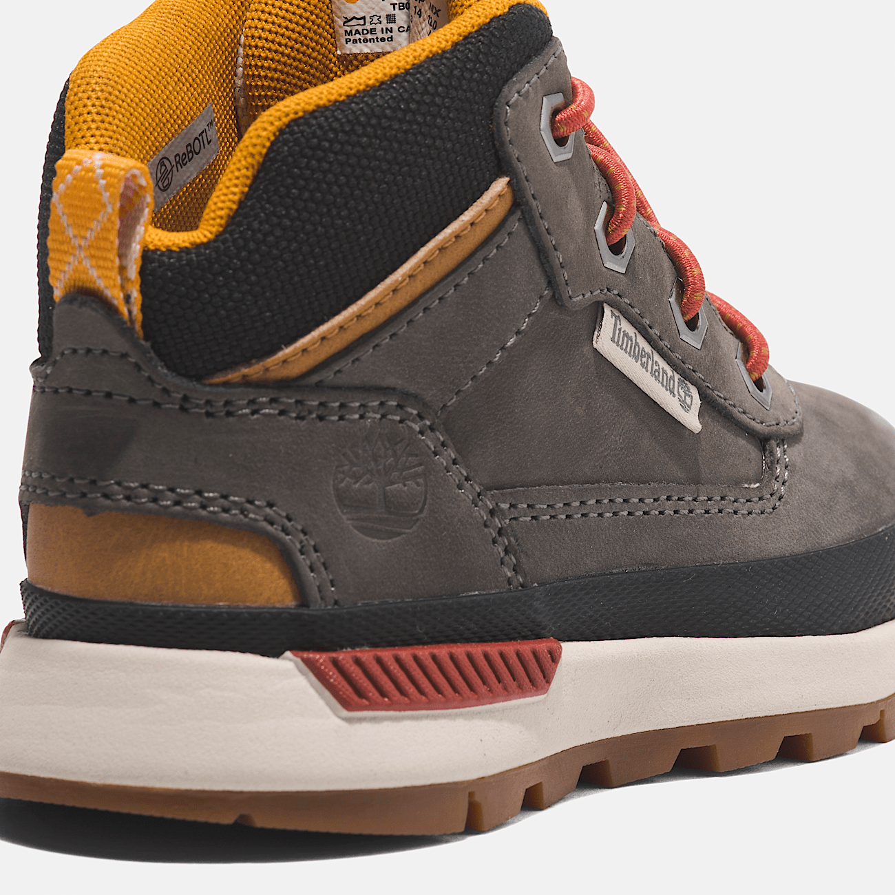 Field Trekker Mid Lace Up Trainer for Toddler in Grey