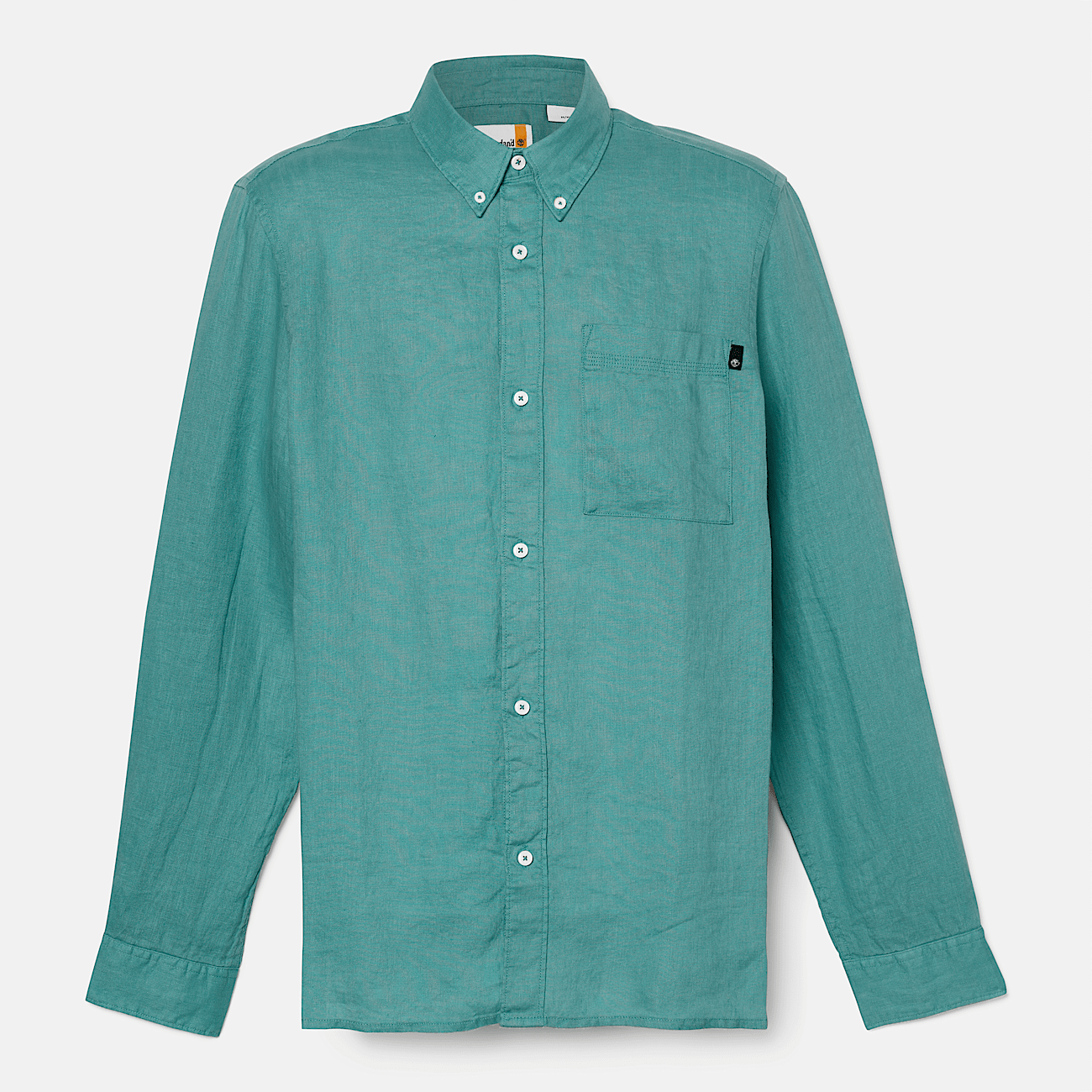 Camicia in Lino con Tasca da Uomo in verde acqua