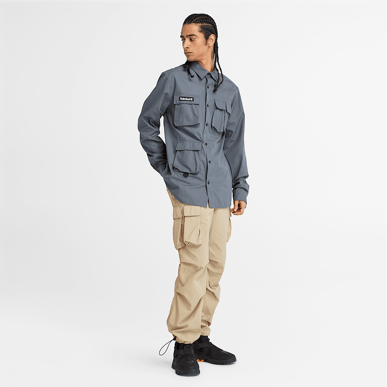 Utility Overshirt for Men in Dark blue