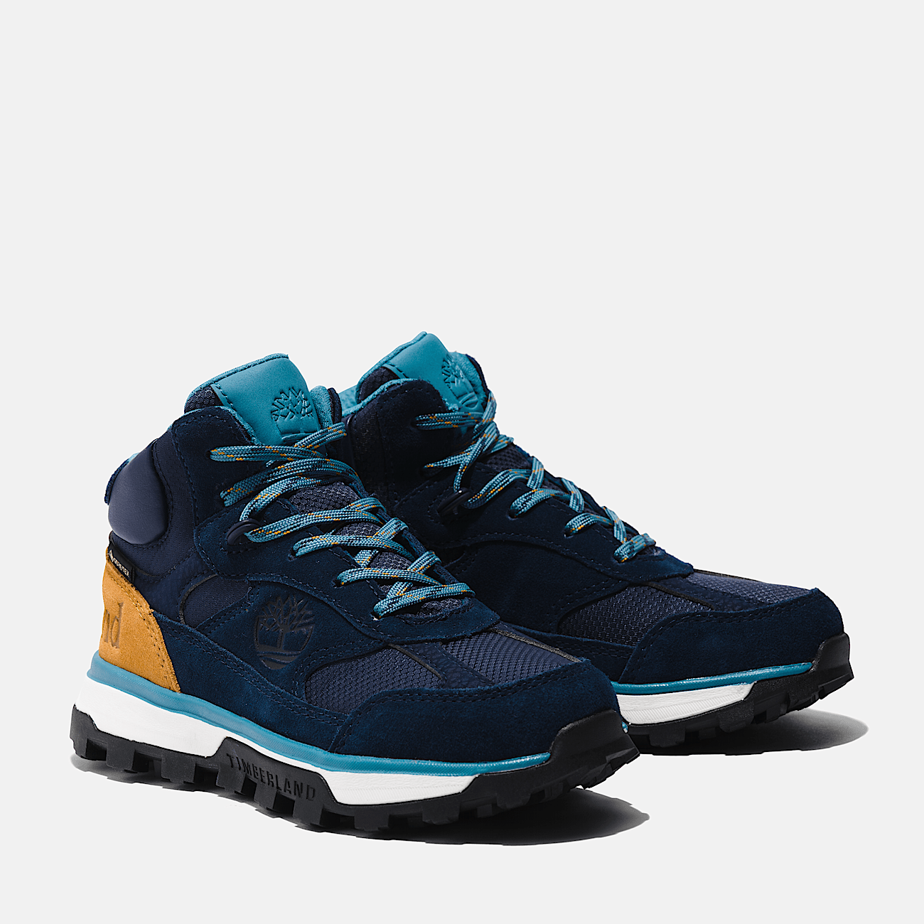 Chaussures de randonnee montantes Trail Trekker pour junior en bleu marine