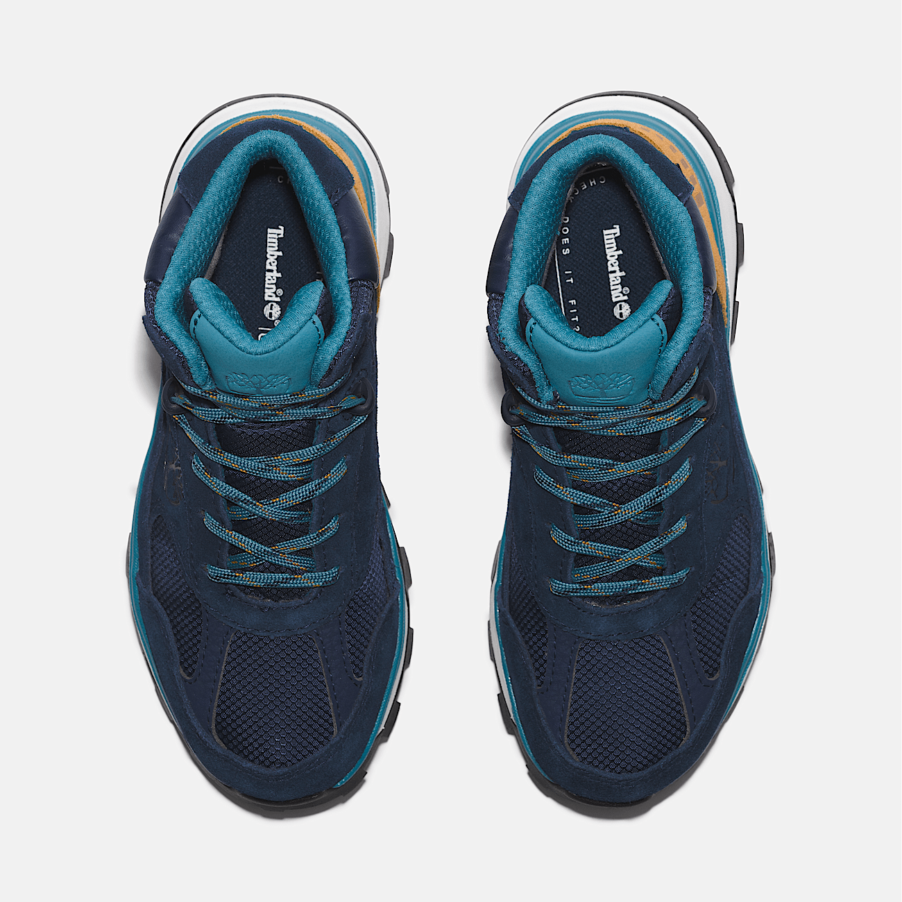 Chaussures de randonnee montantes Trail Trekker pour junior en bleu marine