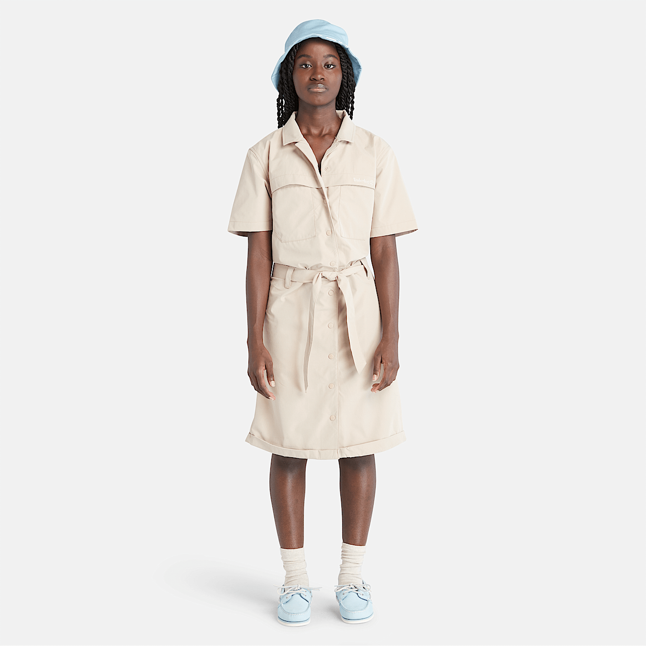 Duurzame waterafstotende jurk voor dames in beige