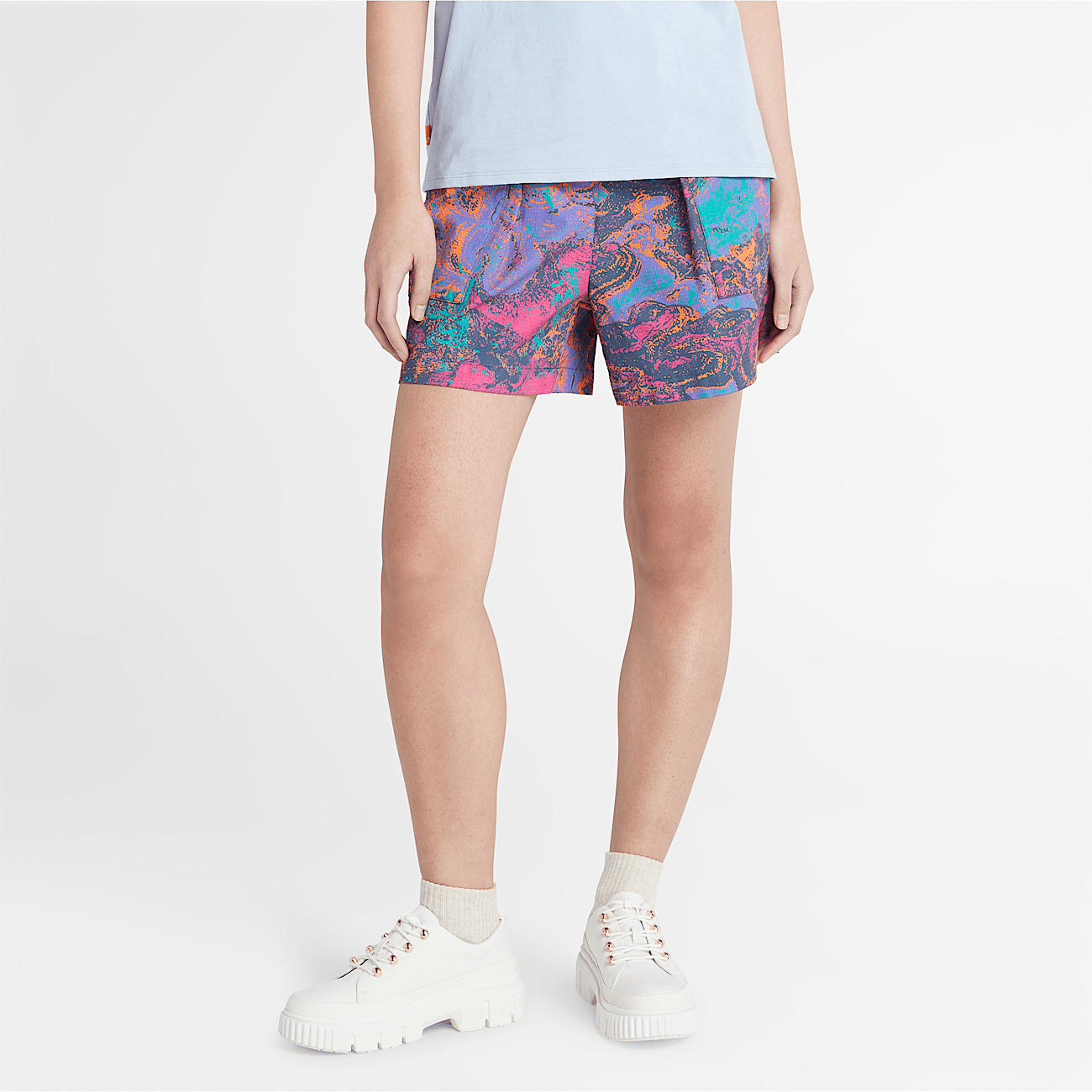 Printed shorts womens cheap