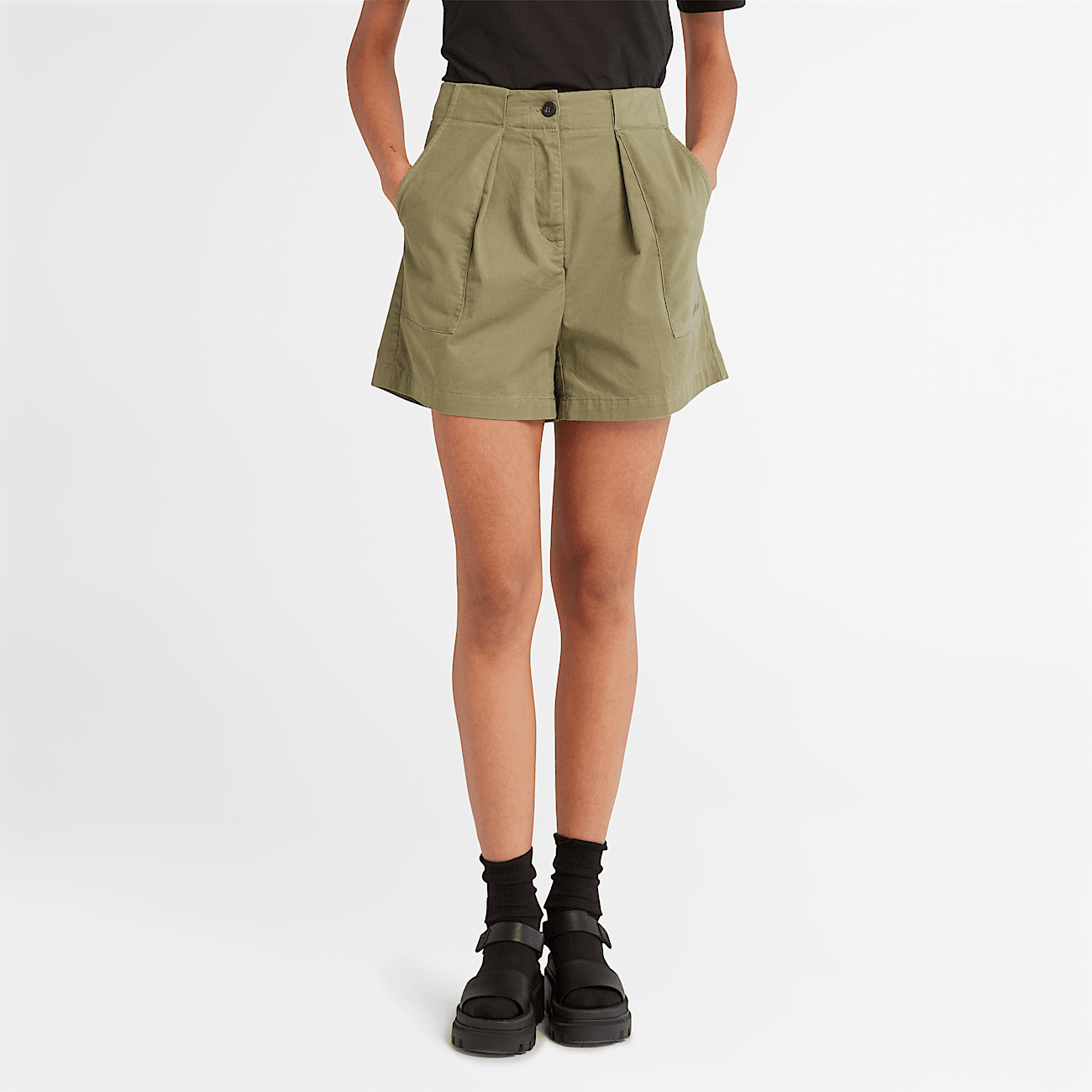 Pleated shorts womens 2025