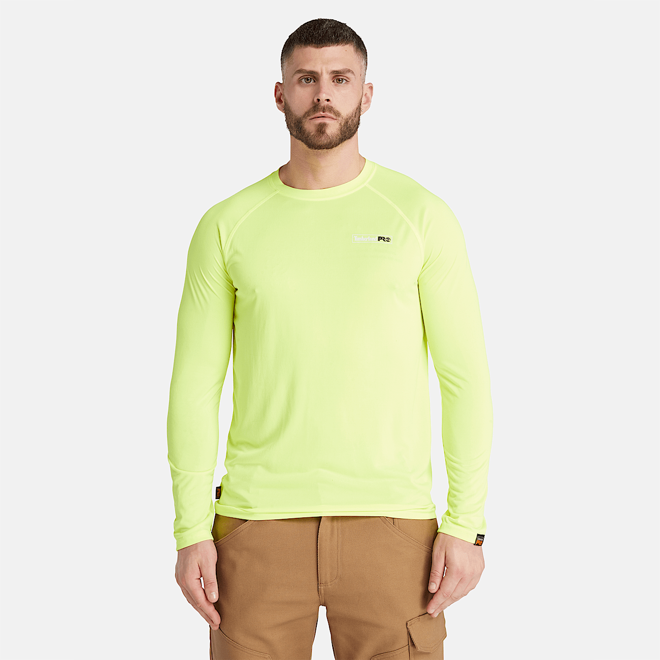 Tee shirt jaune manche longue homme discount