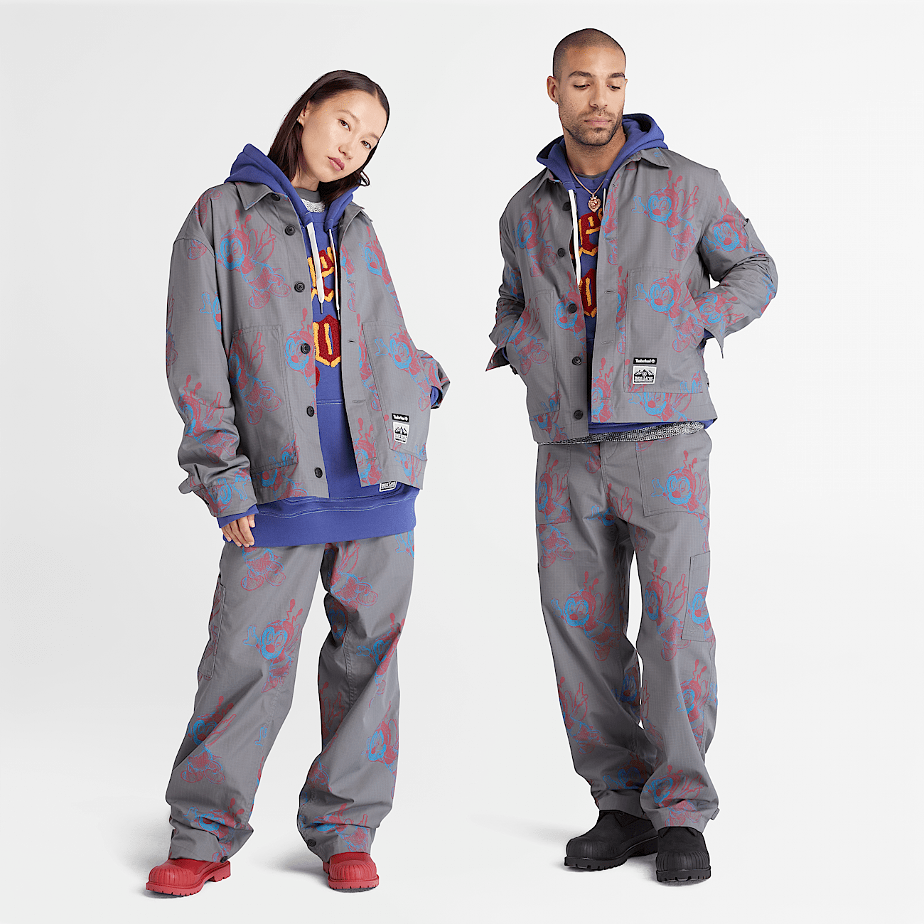Bee Line x Timberland Printed Jacket for Men in Grey