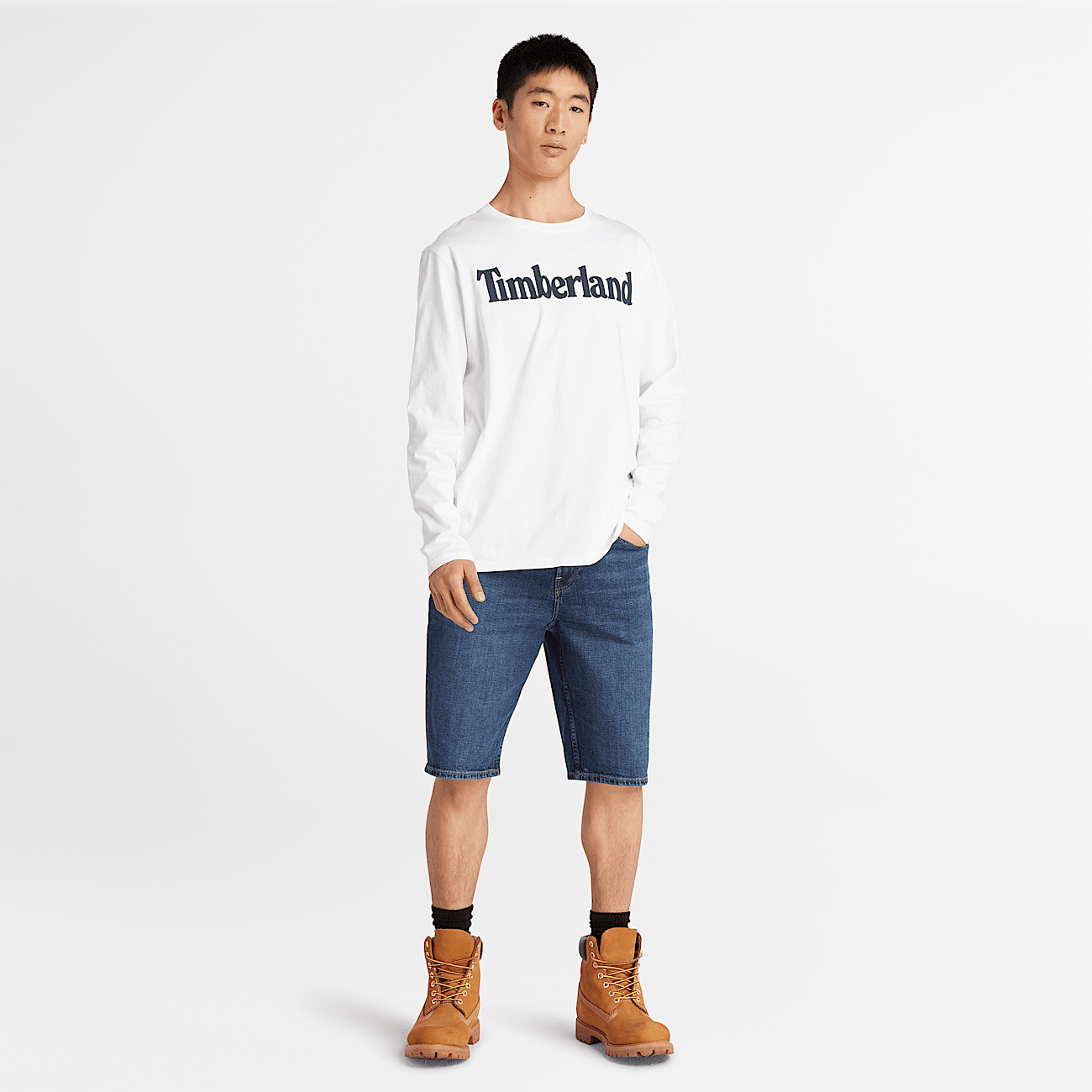 Short en jean pour homme en bleu