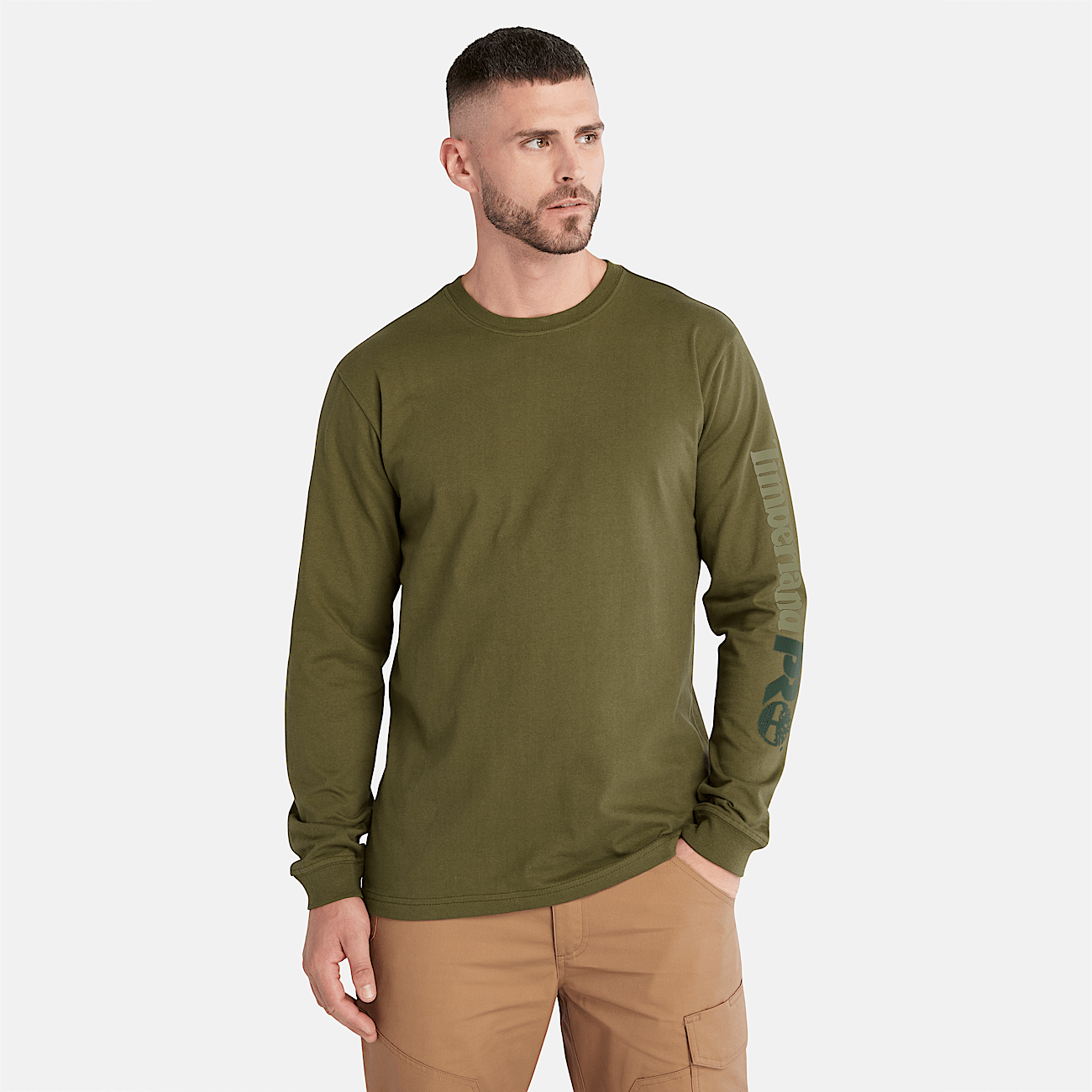 T shirt Timberland PRO Core a manches longues pour homme en vert