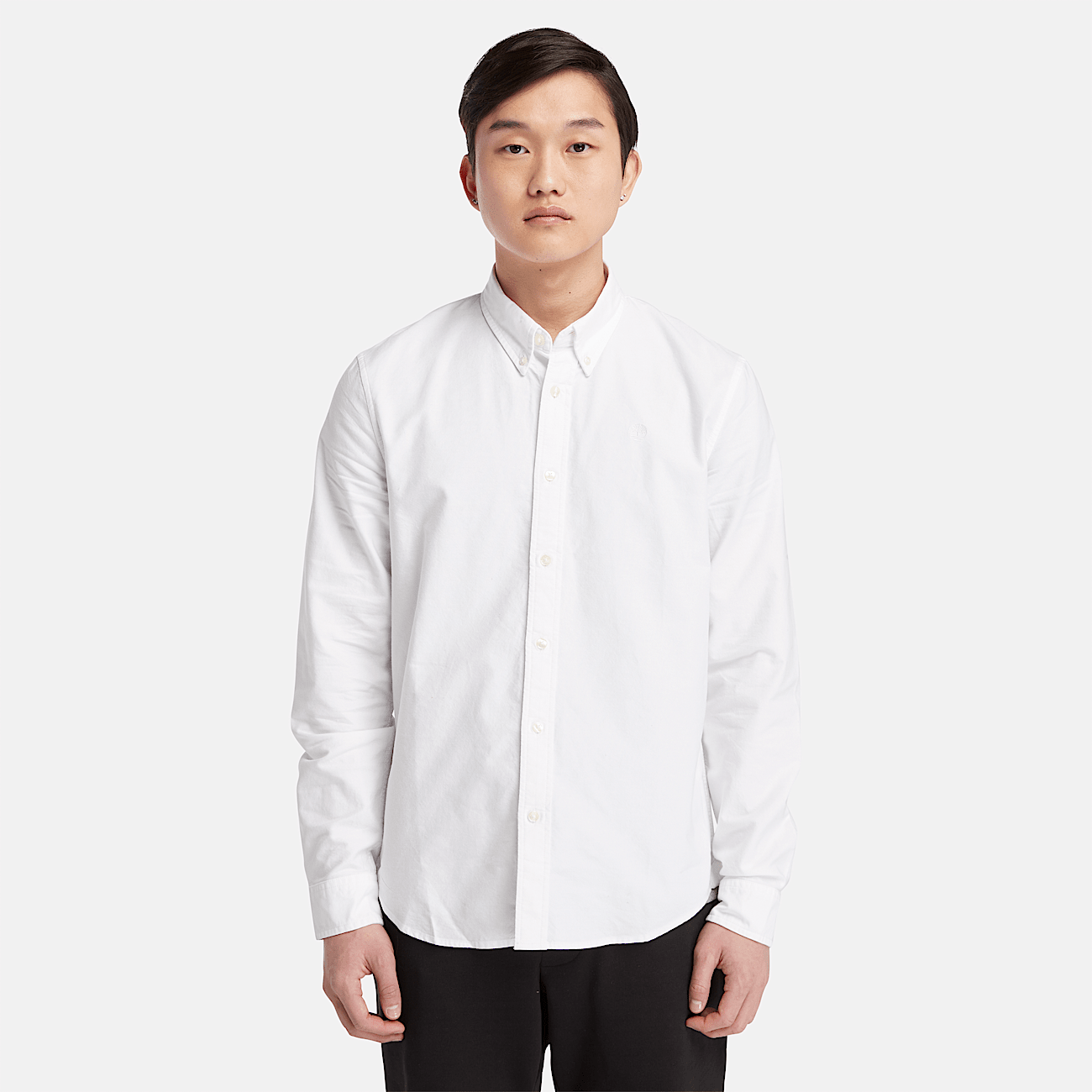Long sleeved Oxford Shirt for Men in White