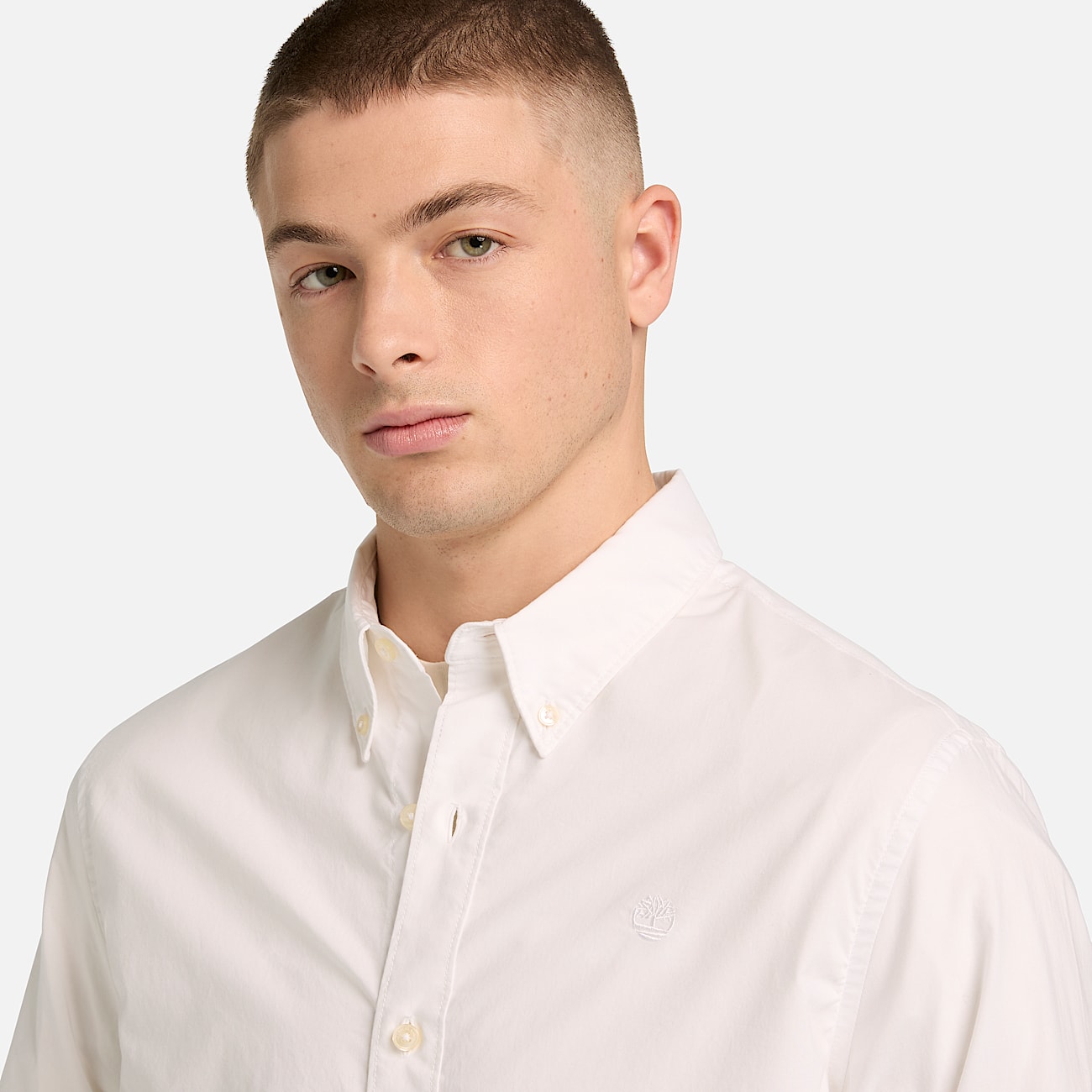 Hemd aus Popeline für Herren in Weiß