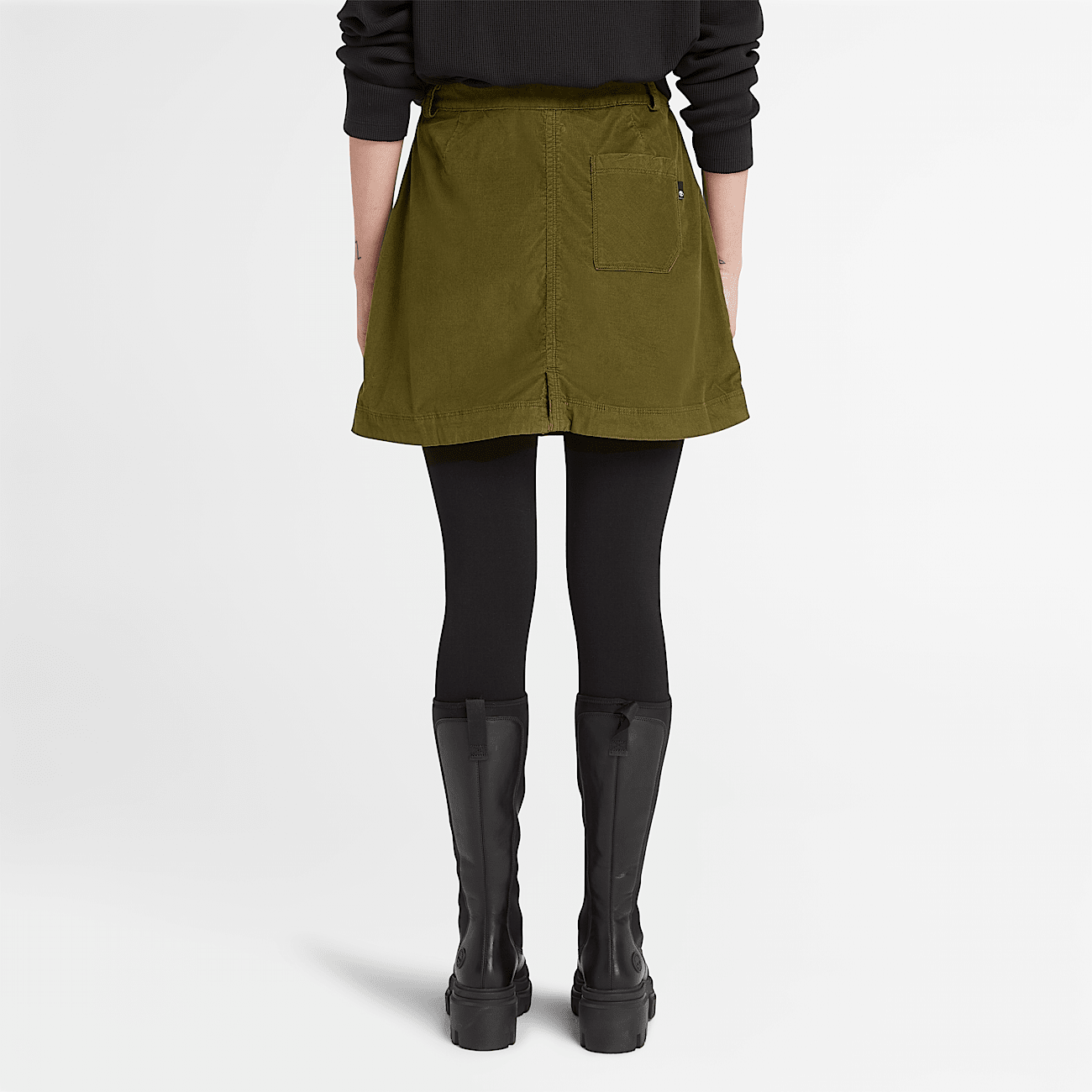 Needle Corduroy Skirt for Women in Green