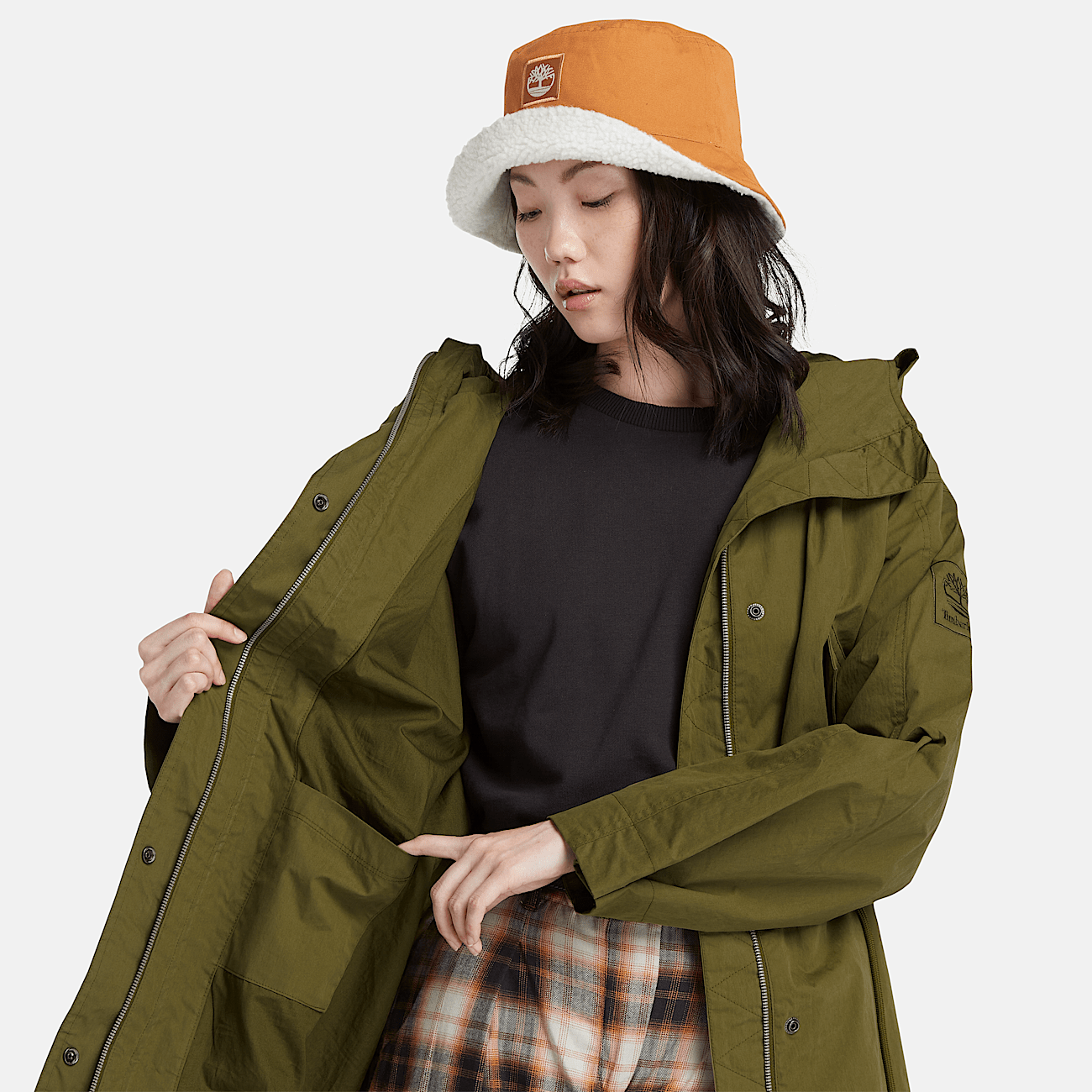 Parka fishtail jacket women's shop